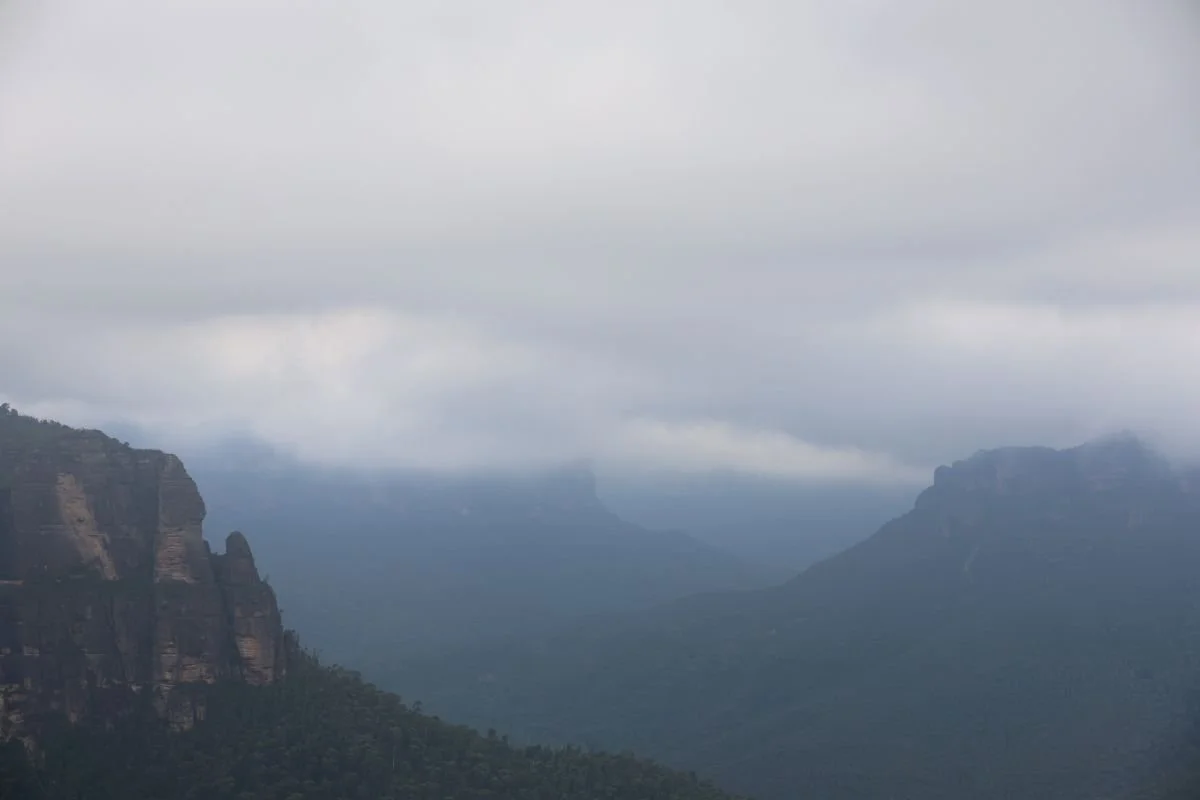 Grose Valley from Govetts Lookout with clouds