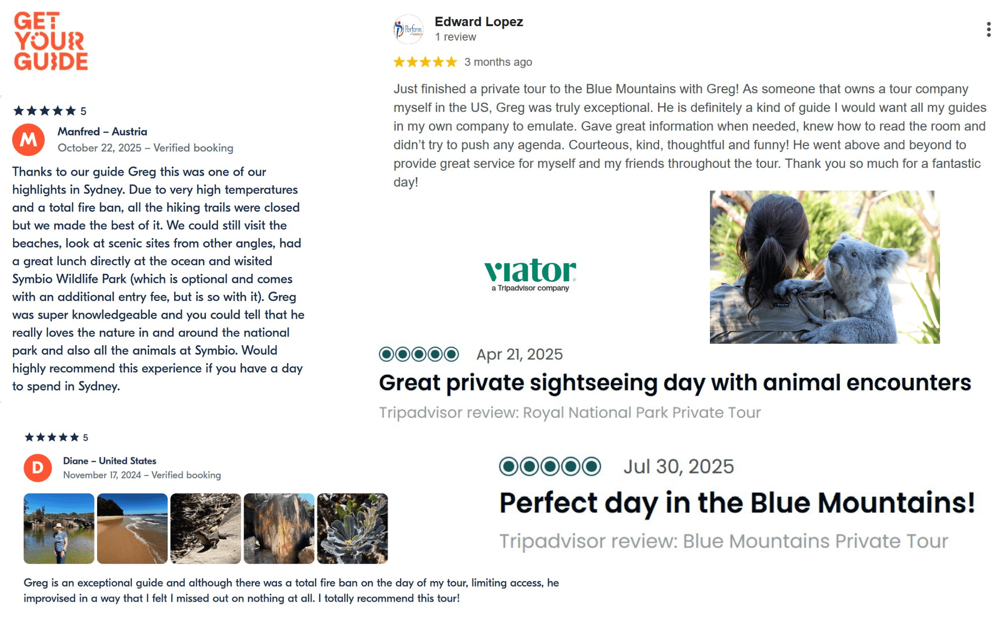 Sydney Nimble Tours 5 star reviews