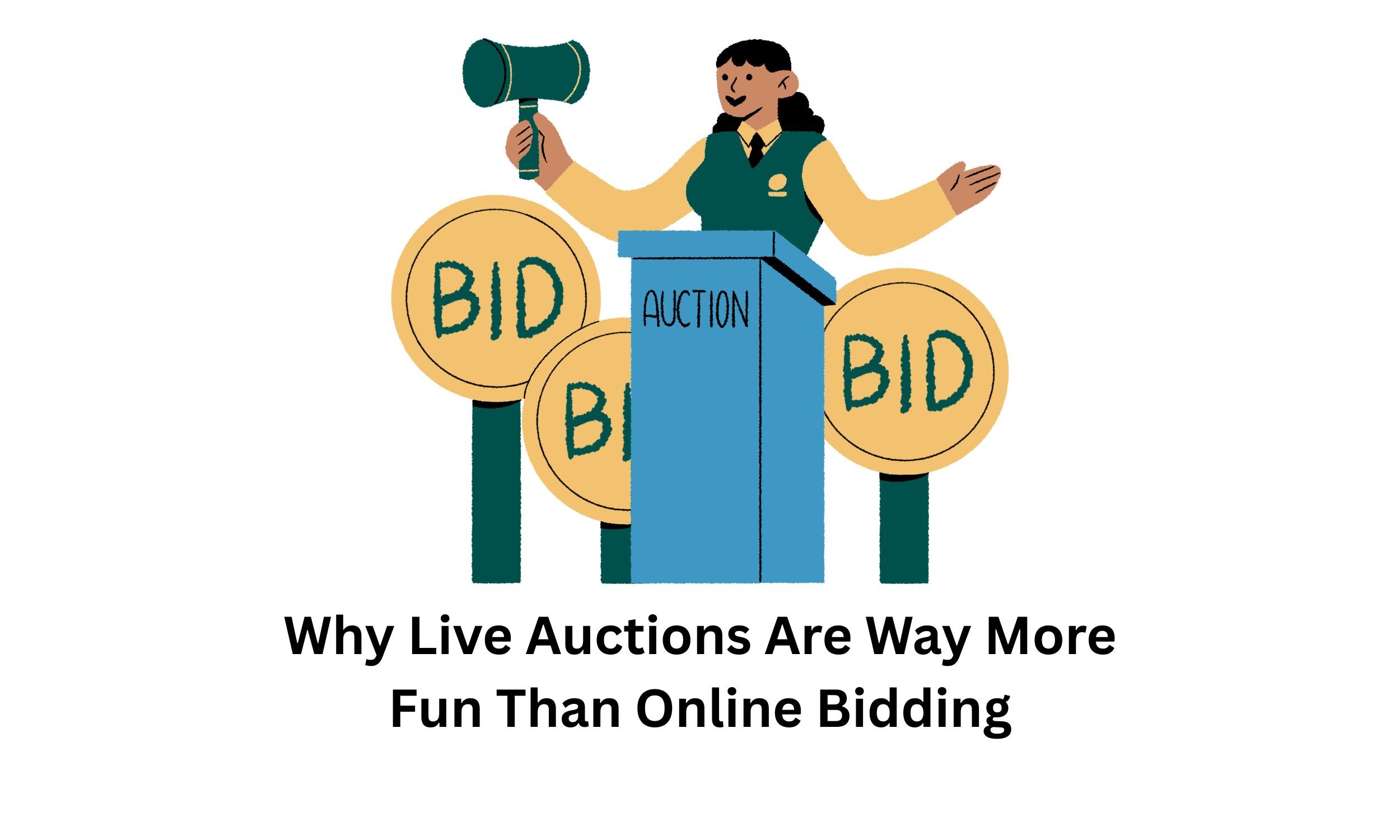A picture of an auctioneer taking bids at an auction