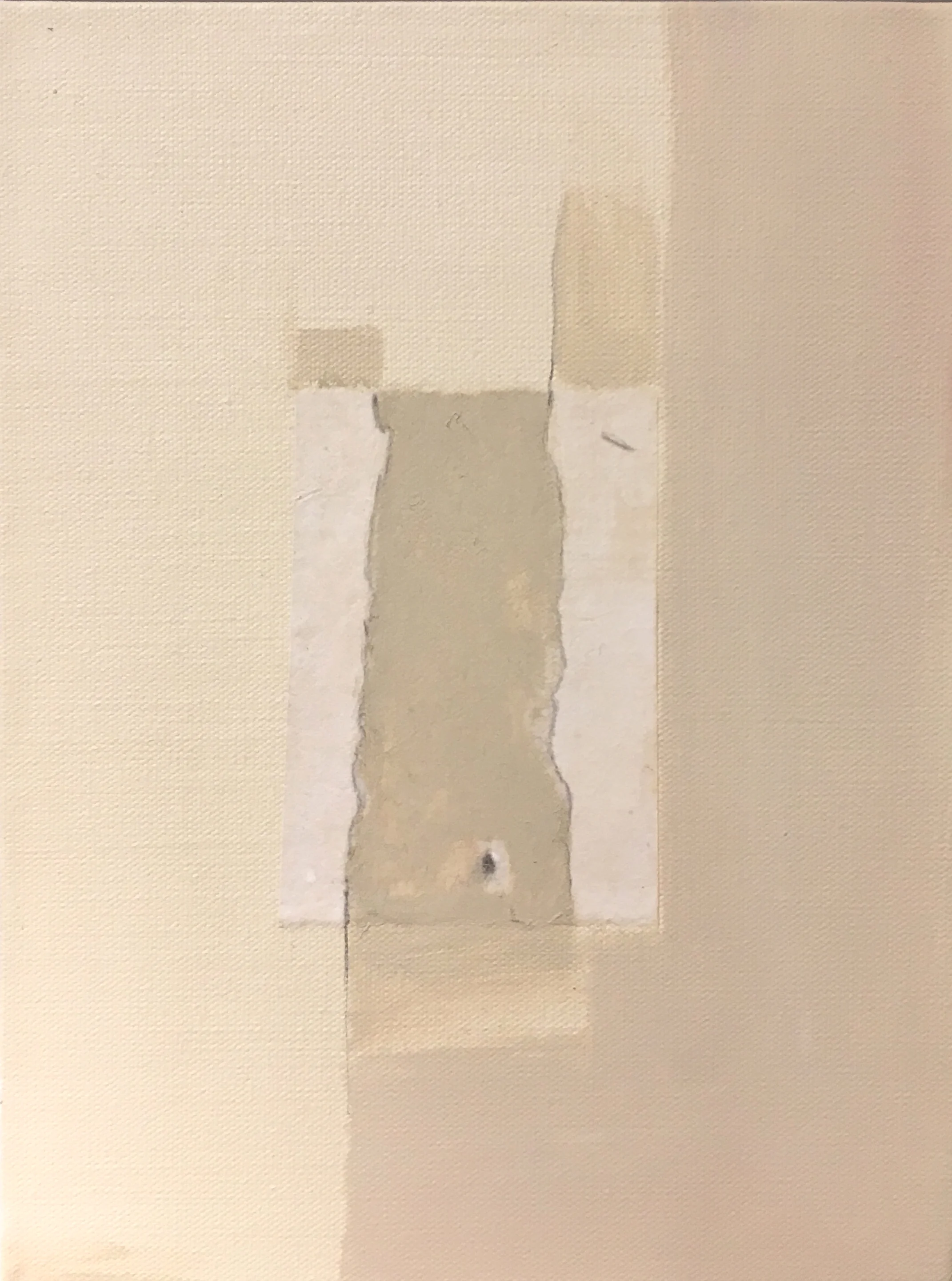 Journal: Canyon (12"x9") Paper collage on canvas, graphite, mica. 2016