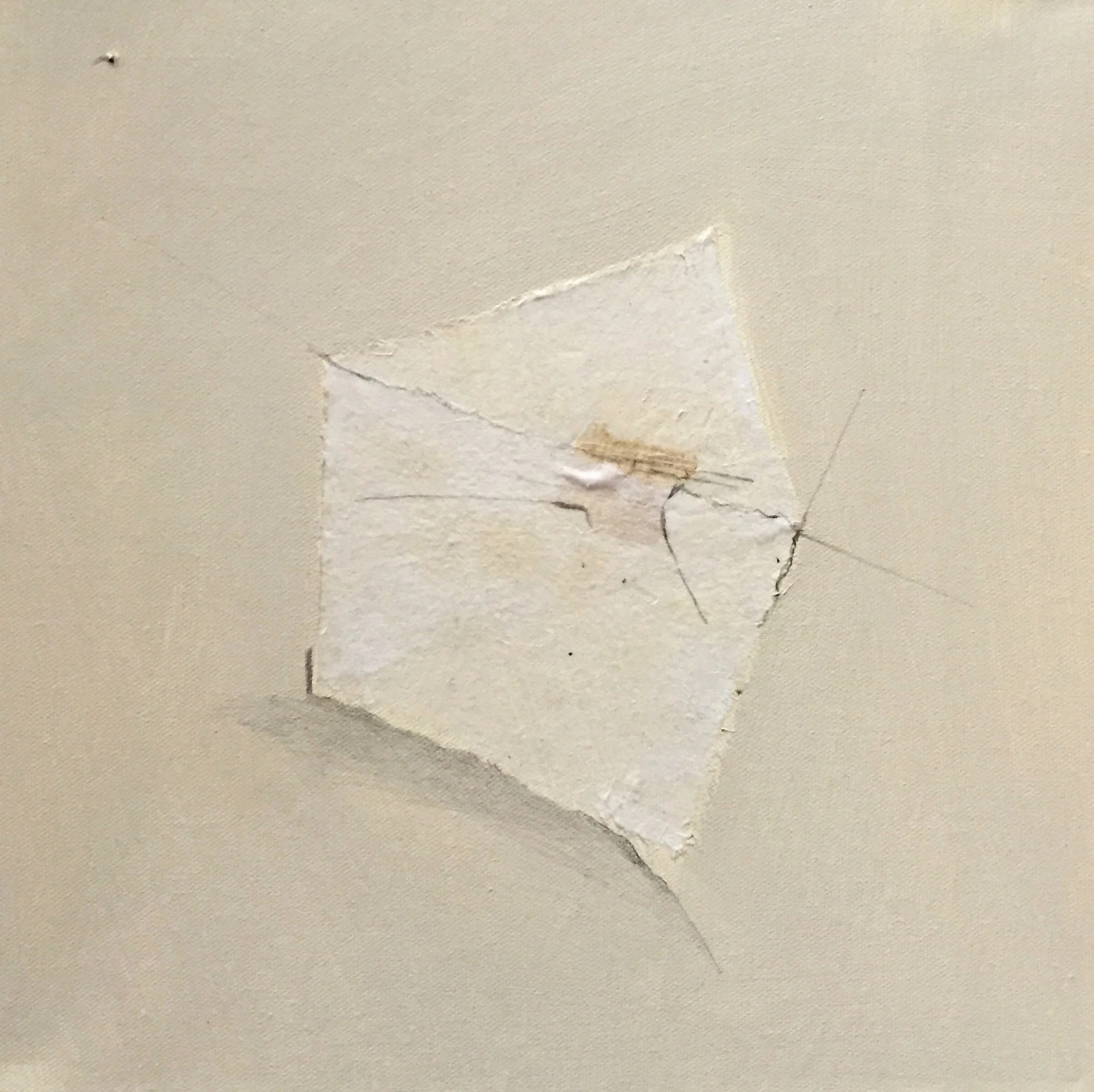 Journal #4 (12"x12") Paper collage on canvas, acrylic, and graphite. 2015