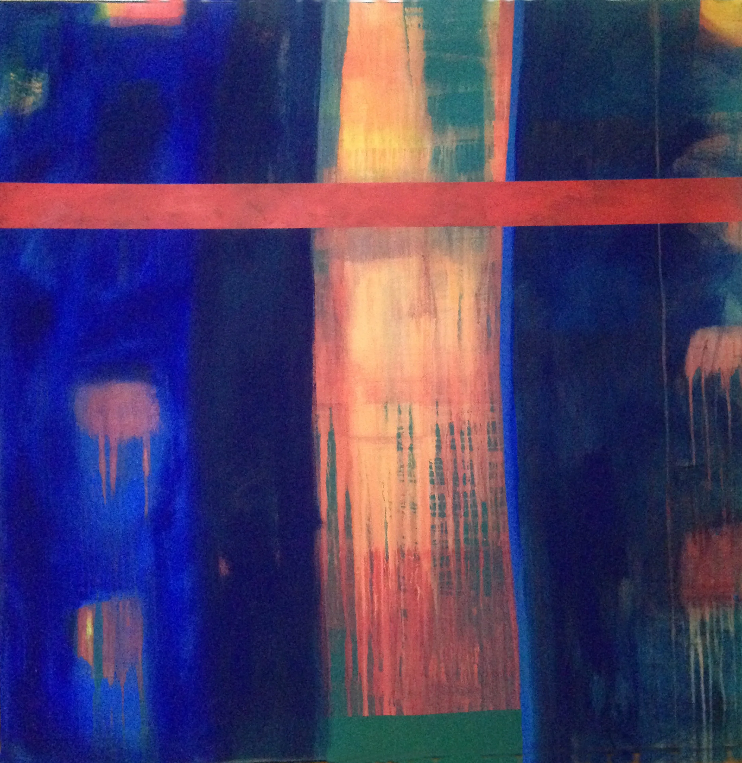 Autumn stripe with A. 1994 (60'x60")
