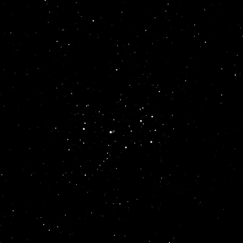 The Pleiades (or Seven Sisters) star cluster.