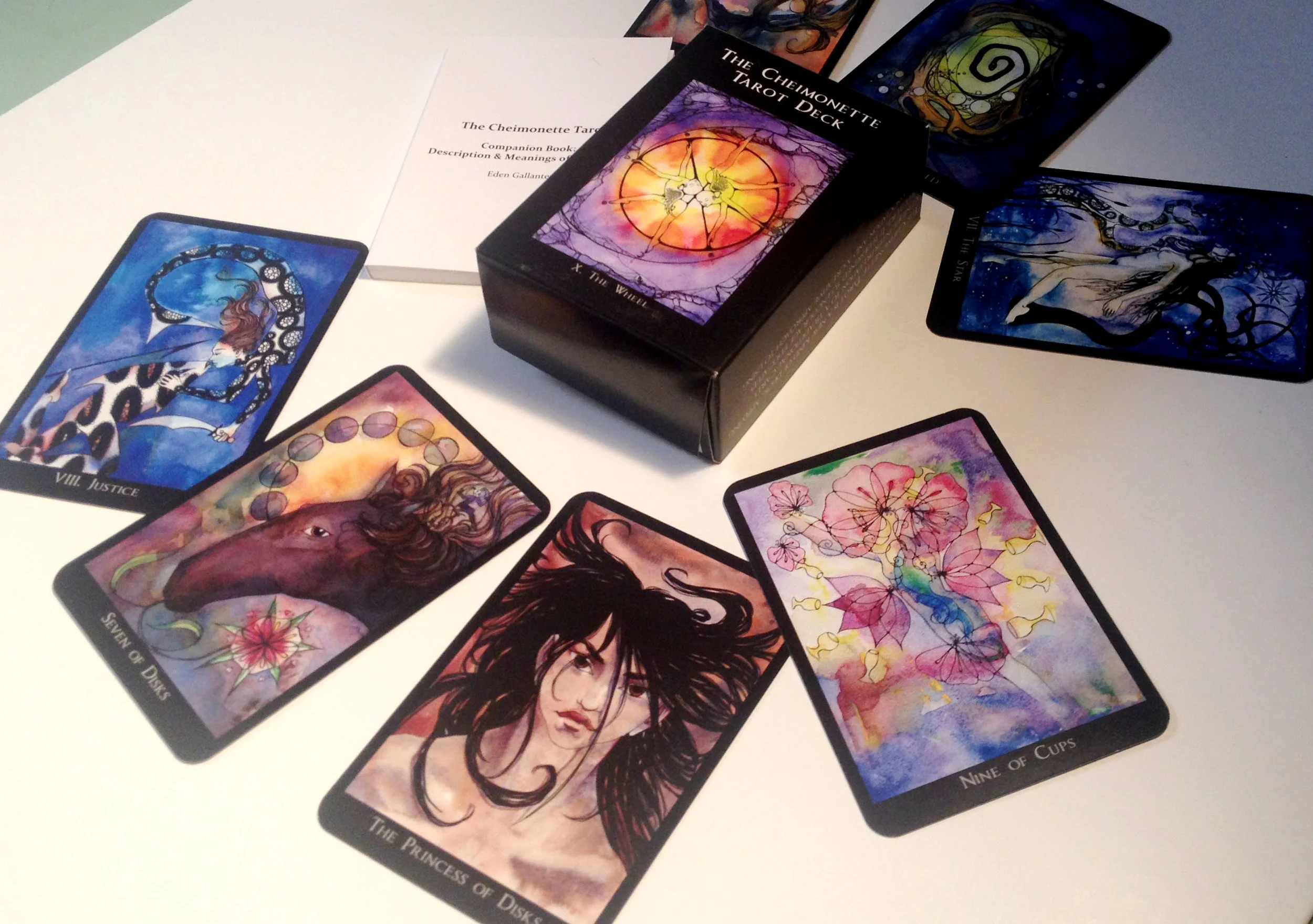The Cheimonette Tarot, published in 2014. Decks available for purchase here .