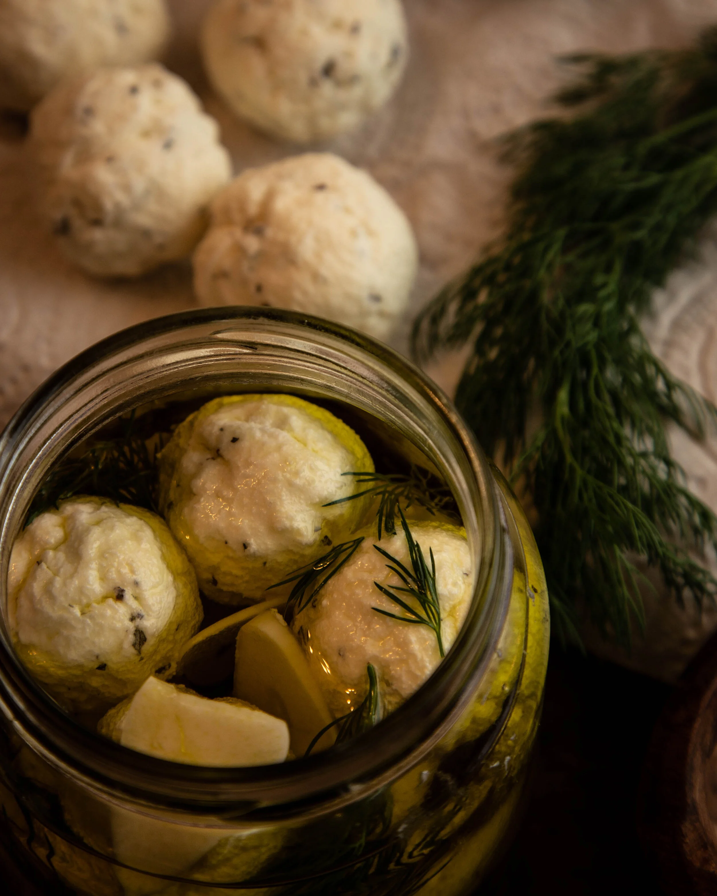 Marinated Labneh Balls