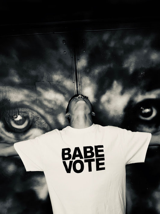 BABE VOTE T-shirts & Stickers are available at https://www.babevote.org/shop 