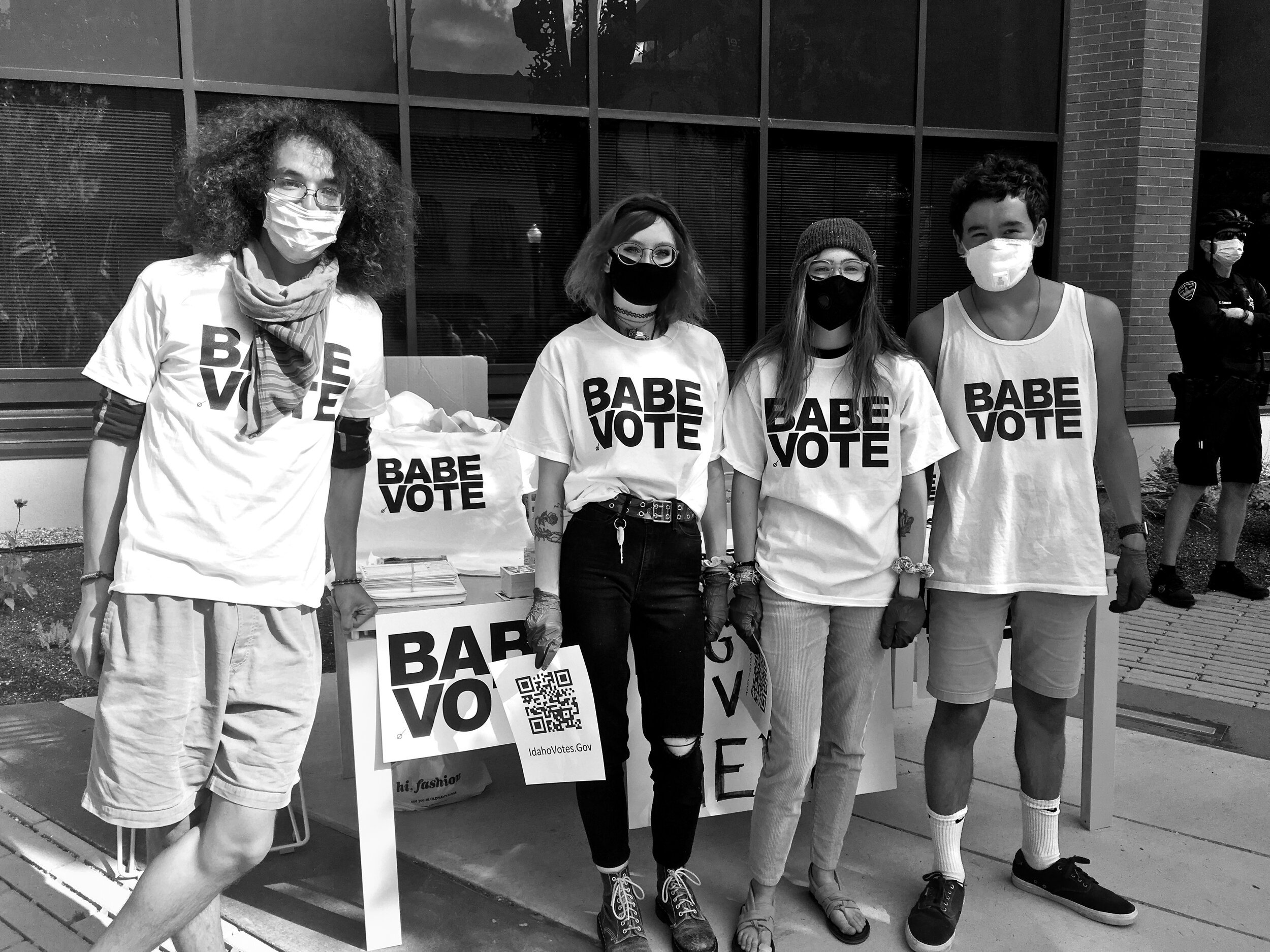BABE VOTE volunteers registering voters at BLM Rallies