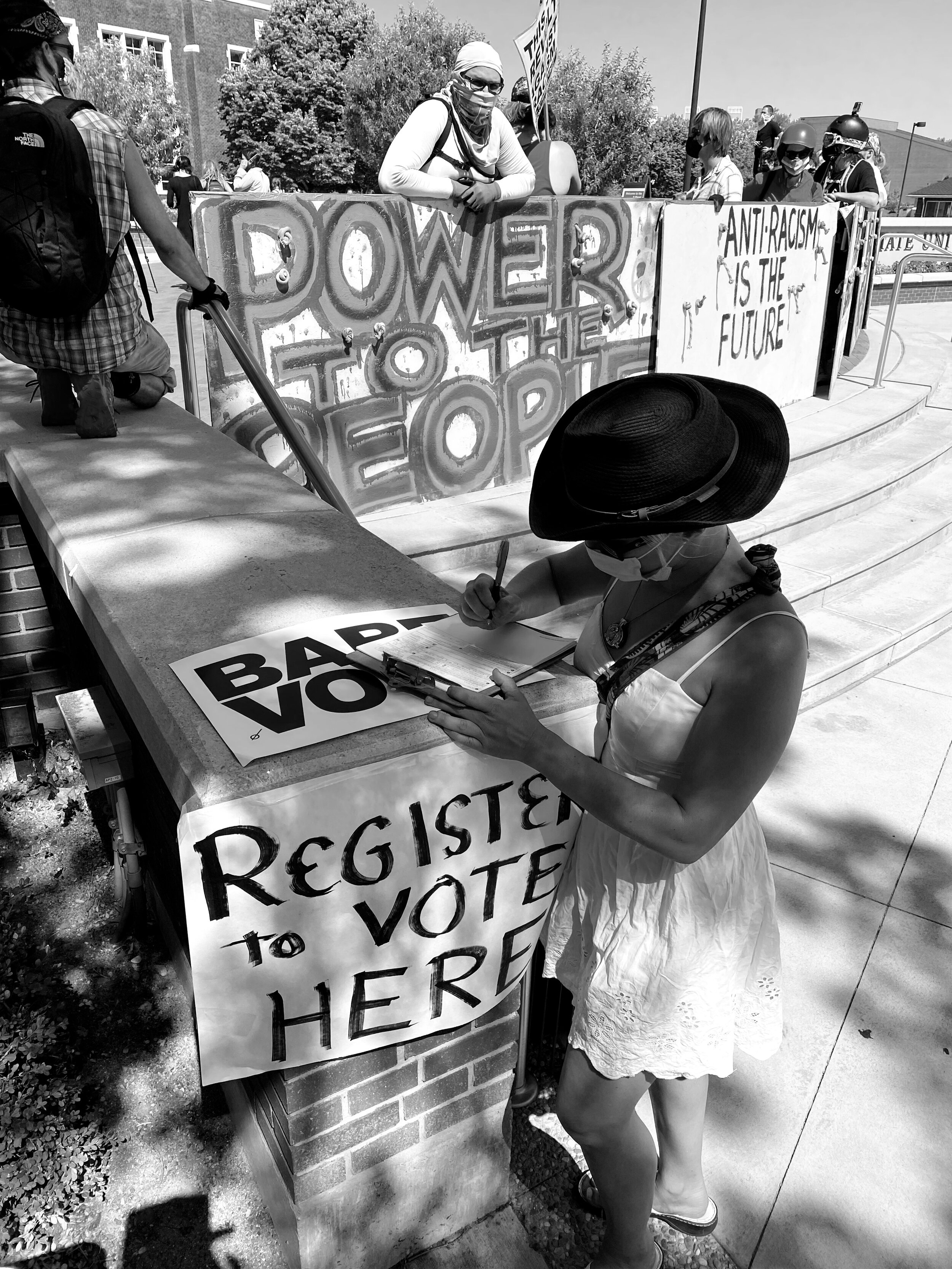 BABE VOTE volunteers have been registering new voters at rallies & protests. Get registered & #BABEVOTE!