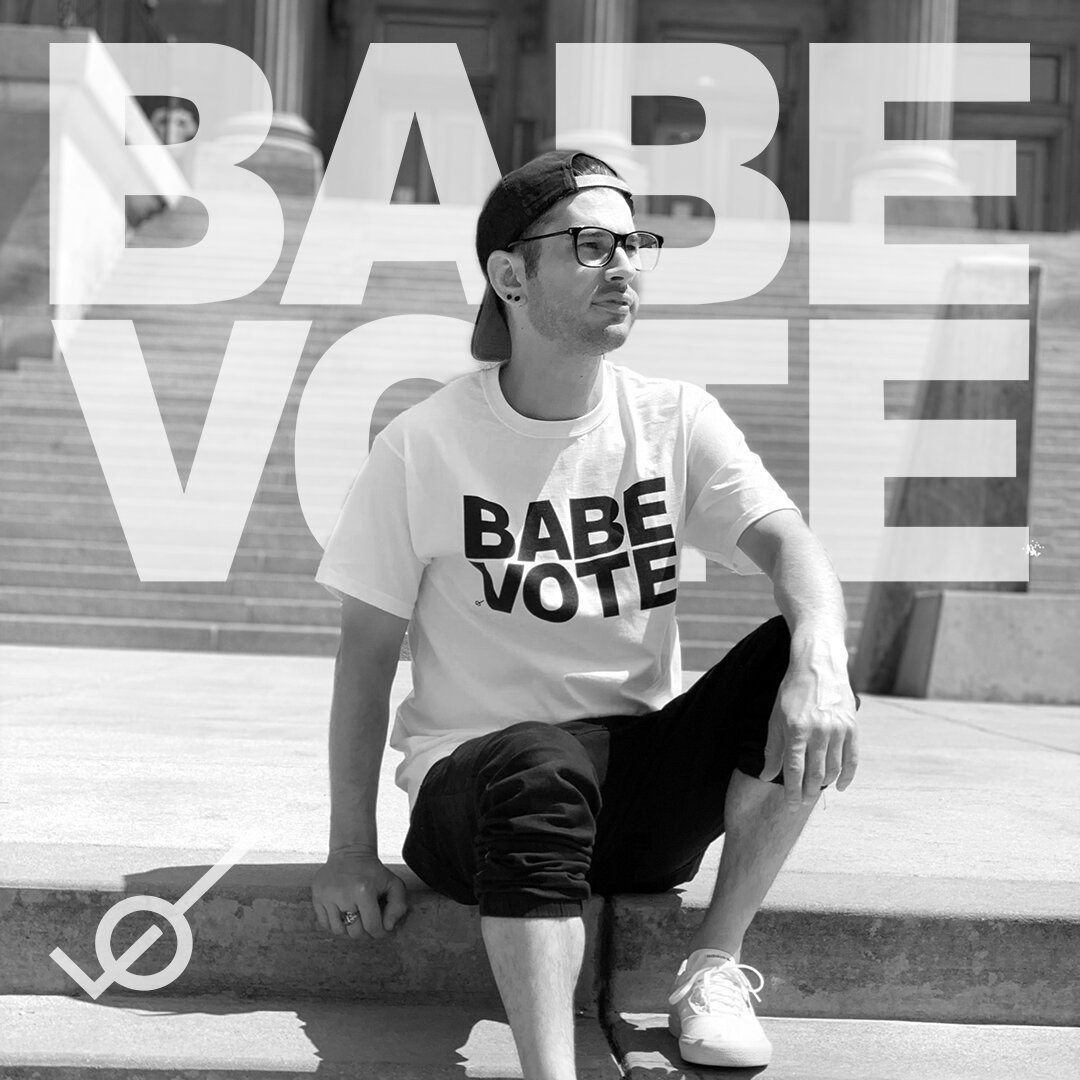 Spread the good word with your BABE VOTE T-shirt.