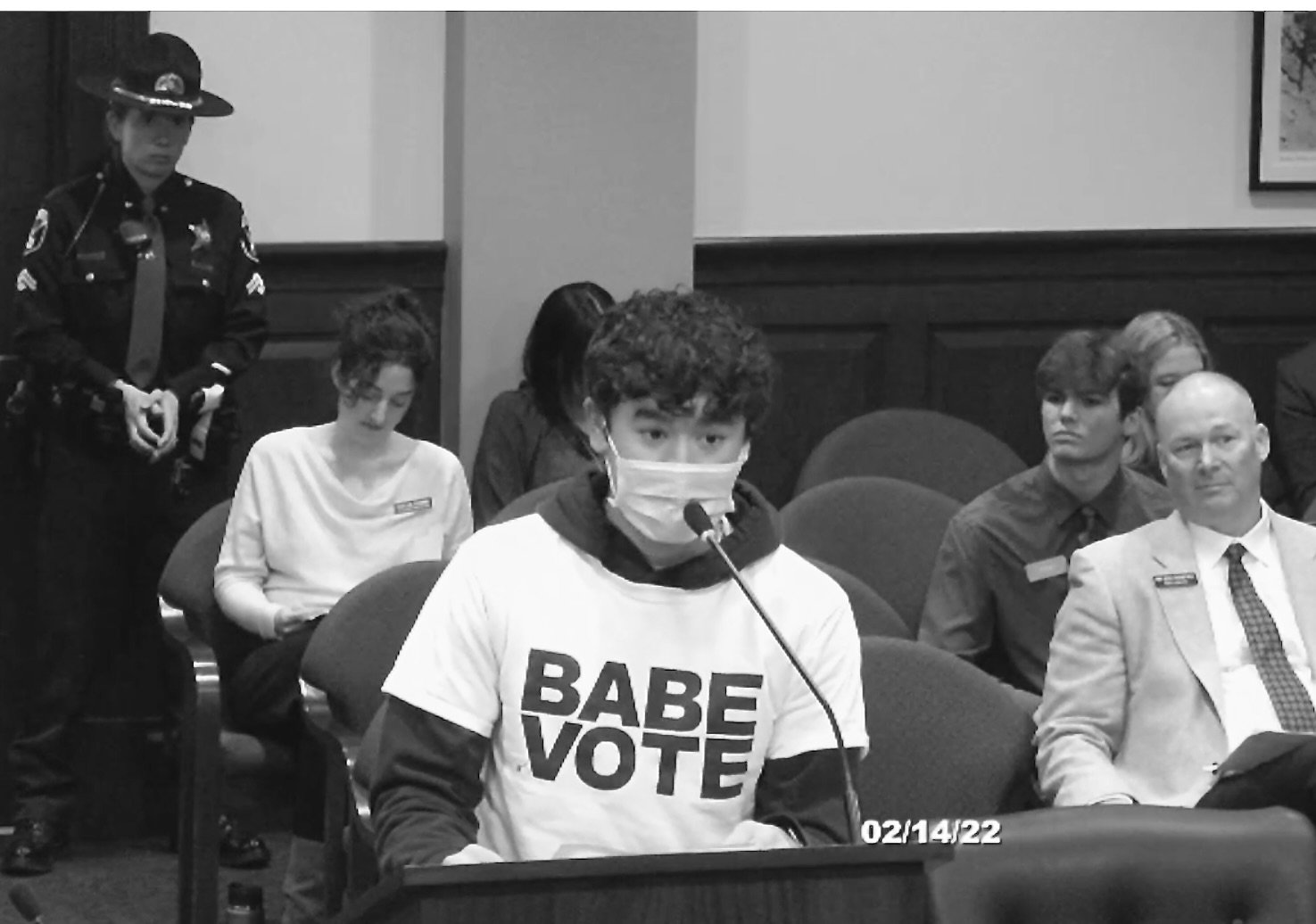 BABE VOTE Youth Director Testifying to Legislative Committee
