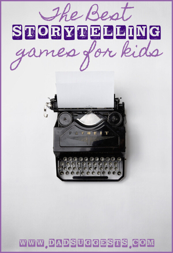 The best family games to encourage storytelling with the kids. These are board games that inspire and nurture your creativity and imagination, and help release the storyteller inside. #storytelling #familyboardgames #familygamenight #imagination #creativity #kidsgames #dadsuggests