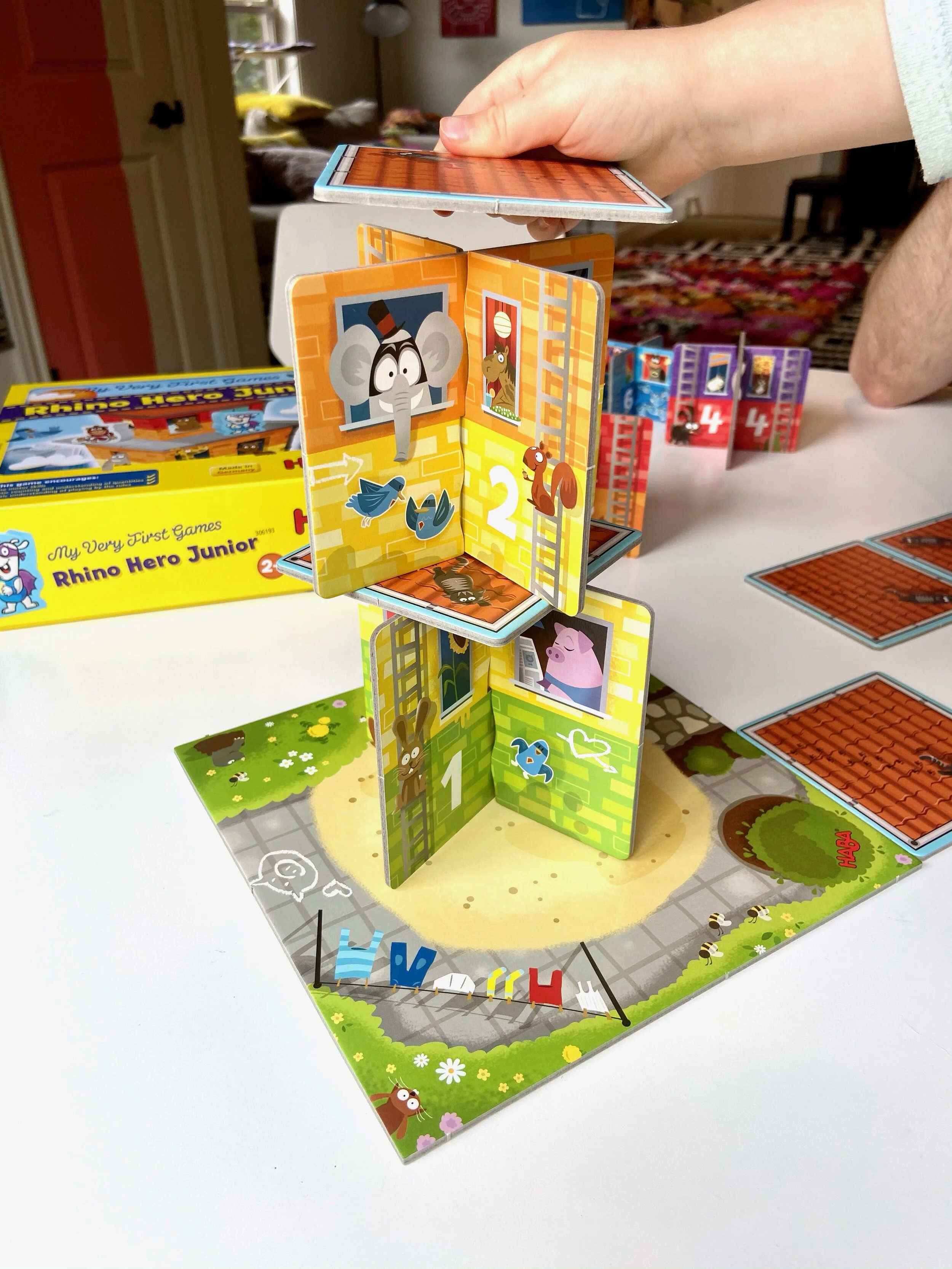 Rhino hero junior juego de mesa :: Haba :: Juguetes :: Dideco