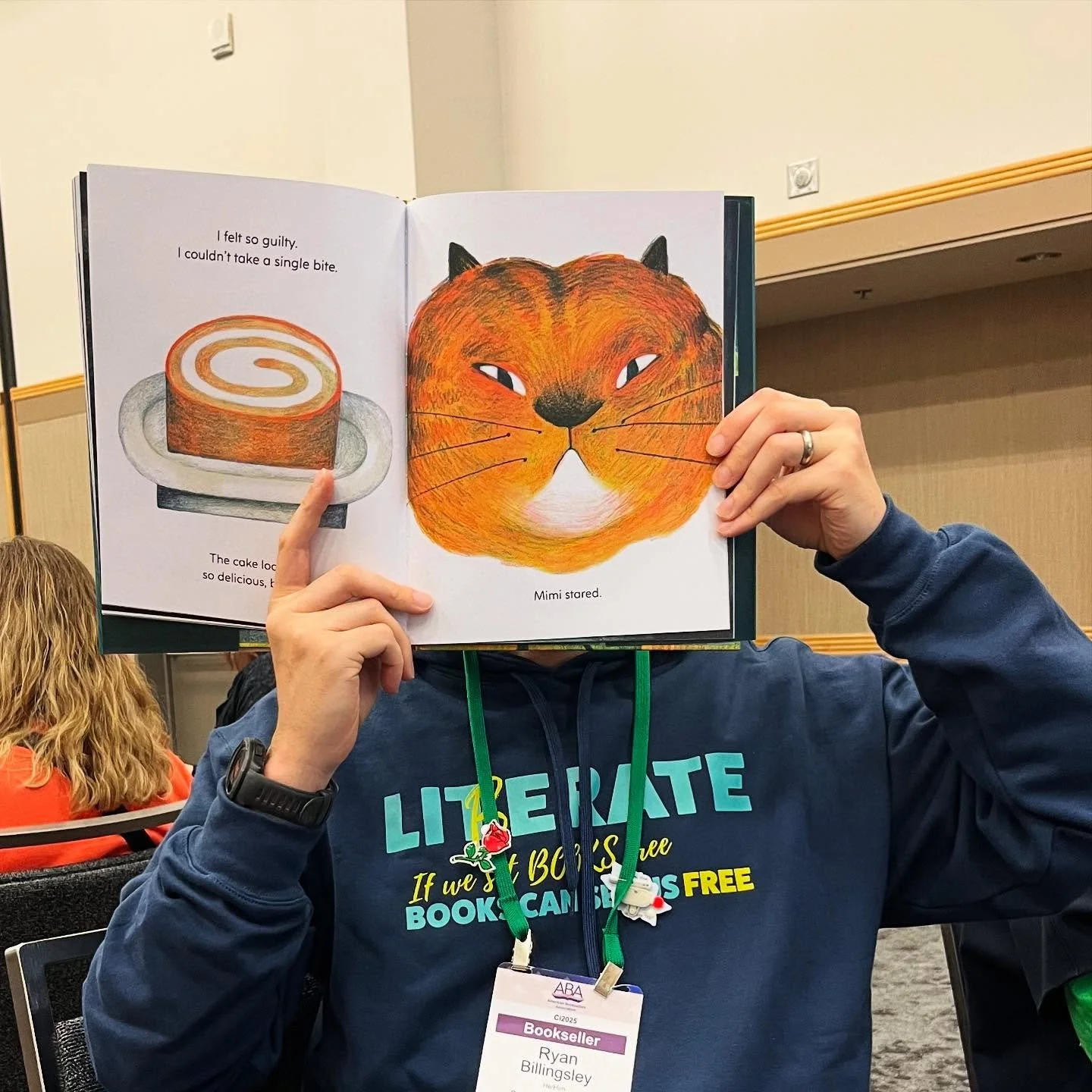 Here&rsquo;s one of my favorite pictures from children&rsquo;s institute this year. 🐱 It&rsquo;s from X Fang&rsquo;s Broken - I&rsquo;m excited about this one. We are Definitely Human was a big hit around here last year and @tundrabooks and @xfang_s