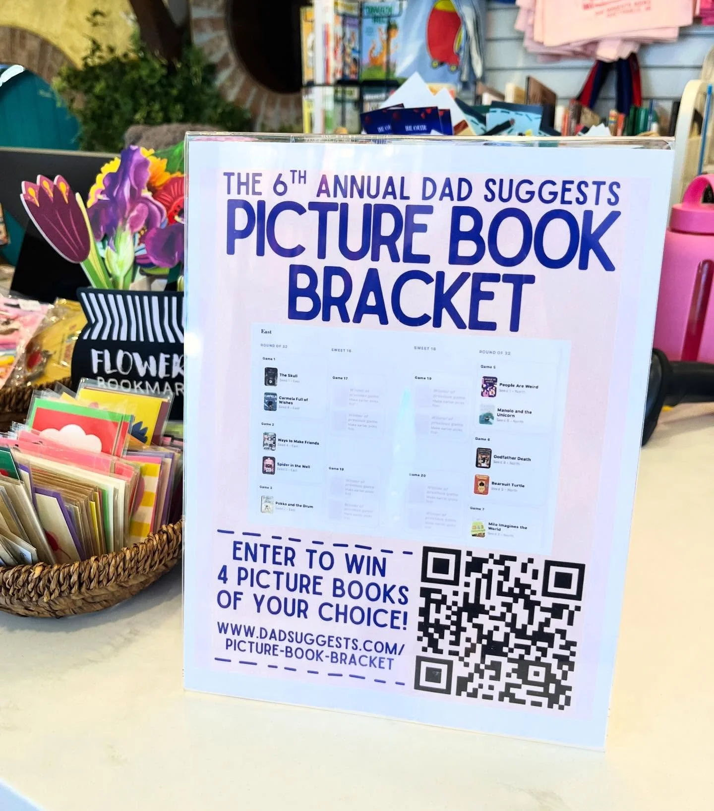 Make sure to enter your picks for the 6th Annual Dad Suggests Picture Book Bracket! This is definitely one of my favorite annual traditions. 

You need to get your picks in by the end of Sunday, because voting matchups start on Monday! That takes pla