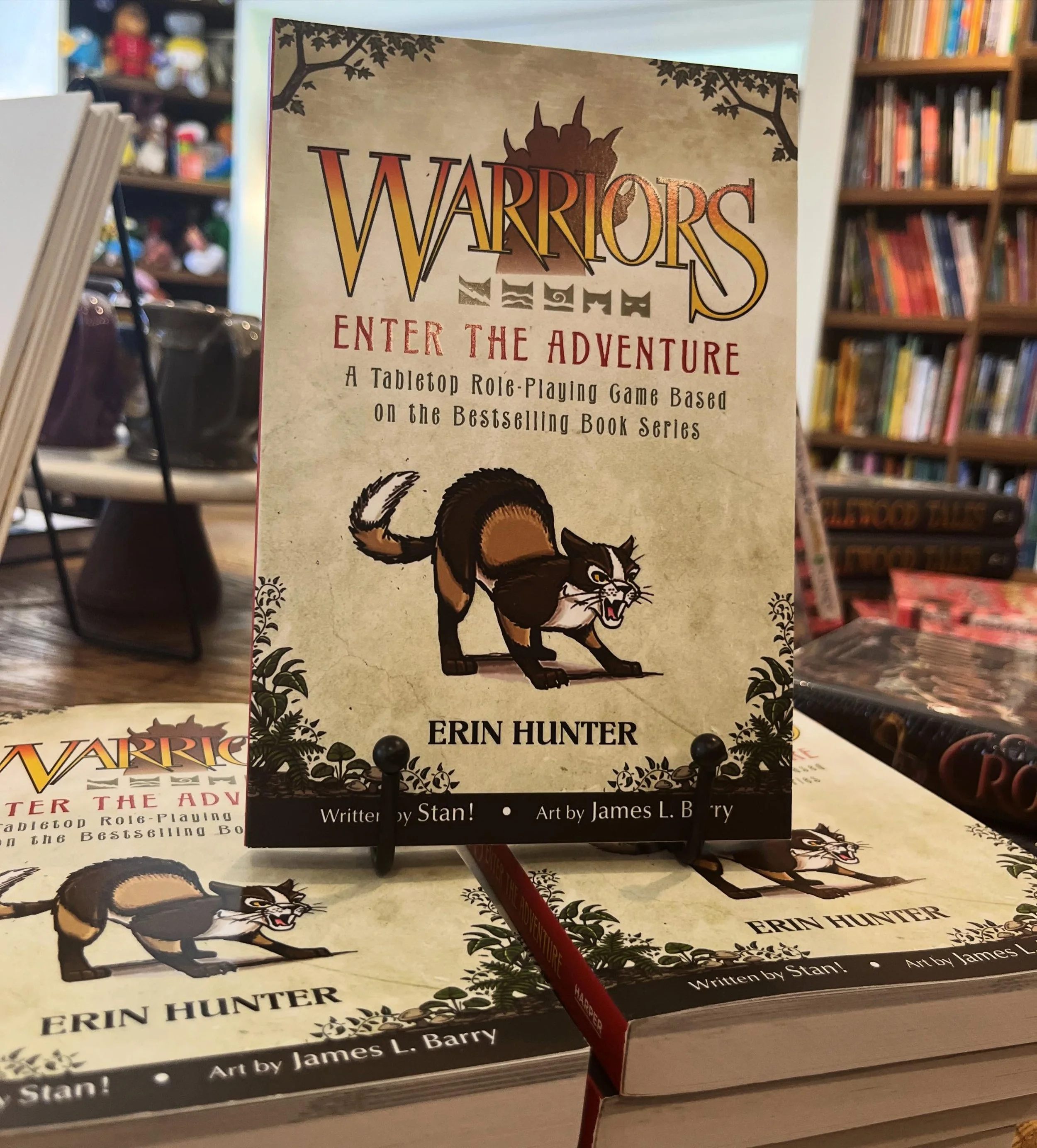 One of the exclusive books for Independent Bookstore Day 2026 was this Warriors tabletop role-playing adventure book! 🐈 

As far as I know it will stay an exclusive and I have no idea if there are plans to print it again, so I ordered a bunch for th