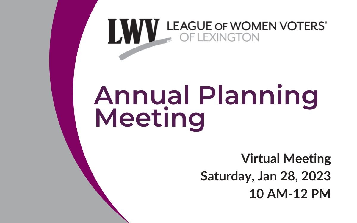 LWV Lex Annual Planning Meeting