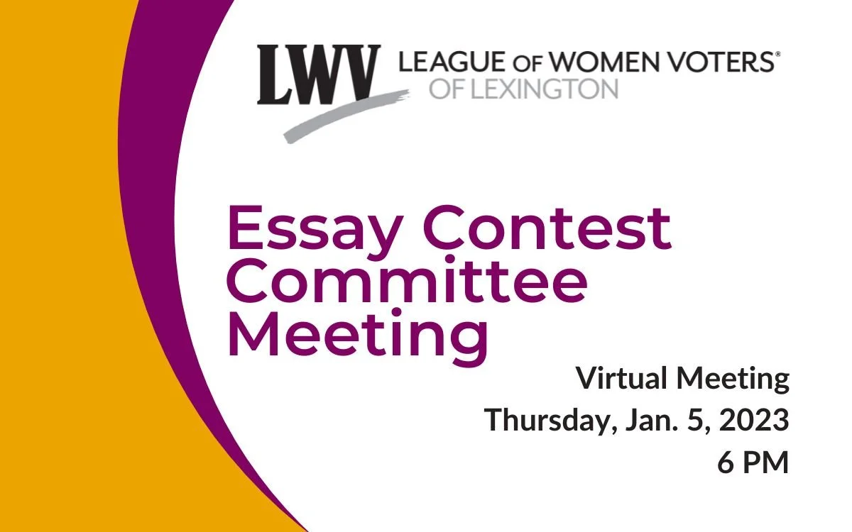 Essay Contest Committee Meeting (Virtual)