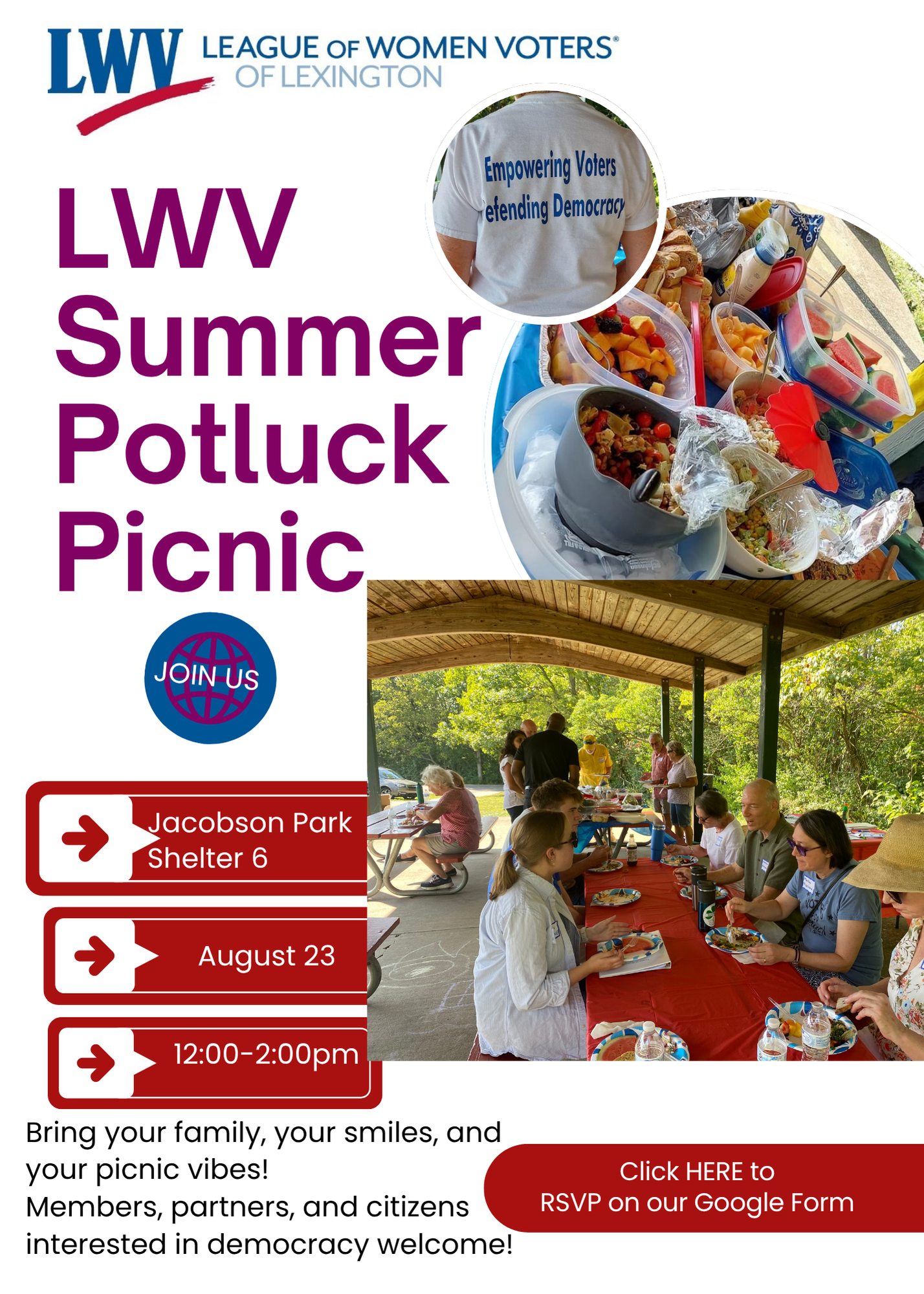 LWV of Lexington Summer Potluck Picnic