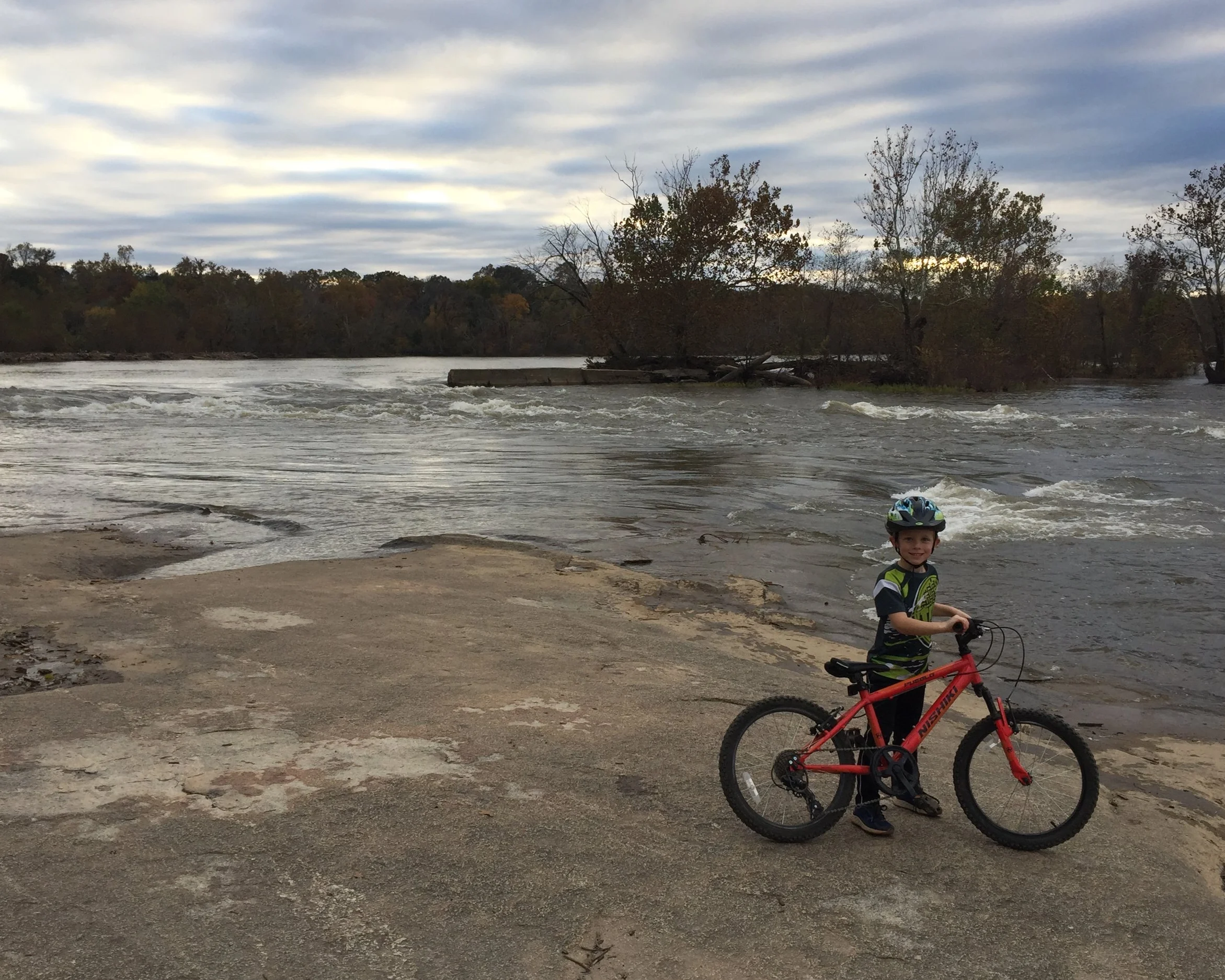 Adam’s son at Belle Isle during a ride.