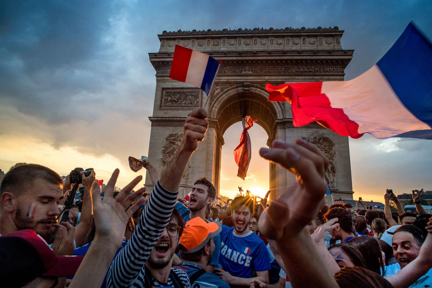 Victory of France over the football worldcup 2018