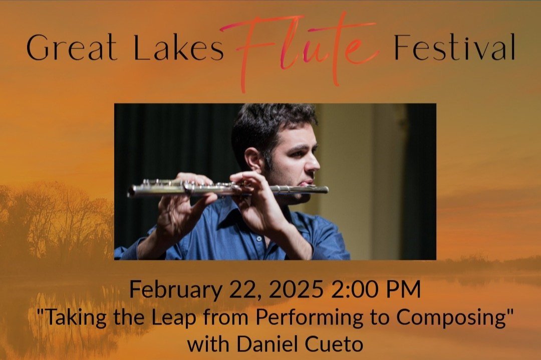 Daniel Cueto to offer lecture recital at the Great Lakes Flute Festival
