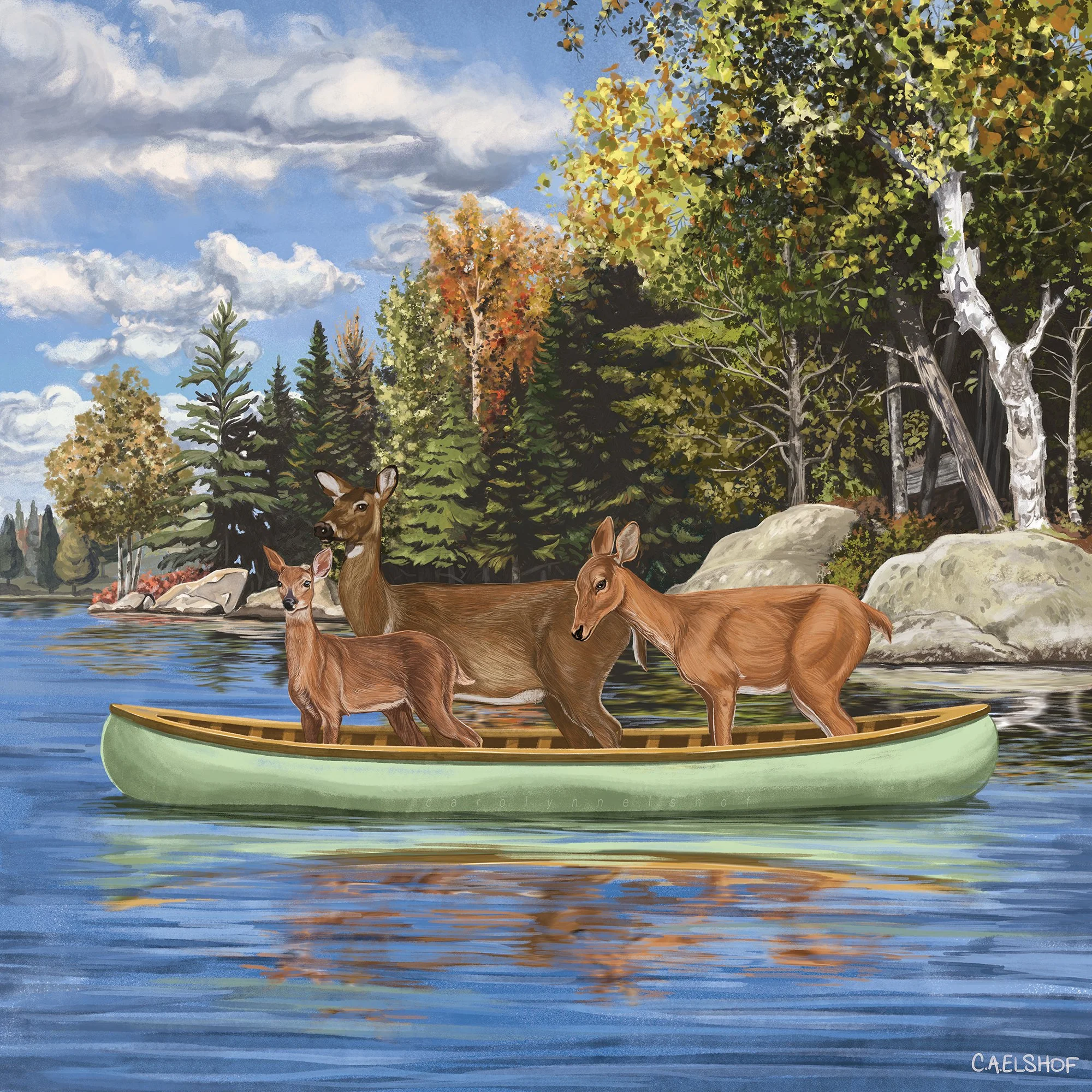 Travellers VIII, 2021. Digital Painting, 30x30 inches.