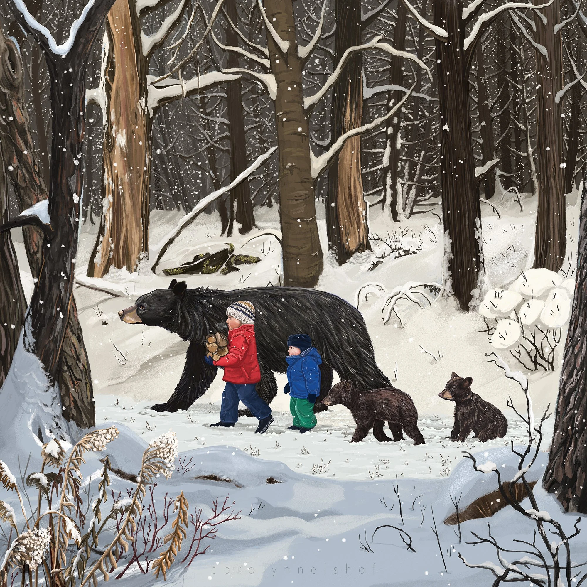 Kindling, 2021. Digital Painting, 30x30 inches