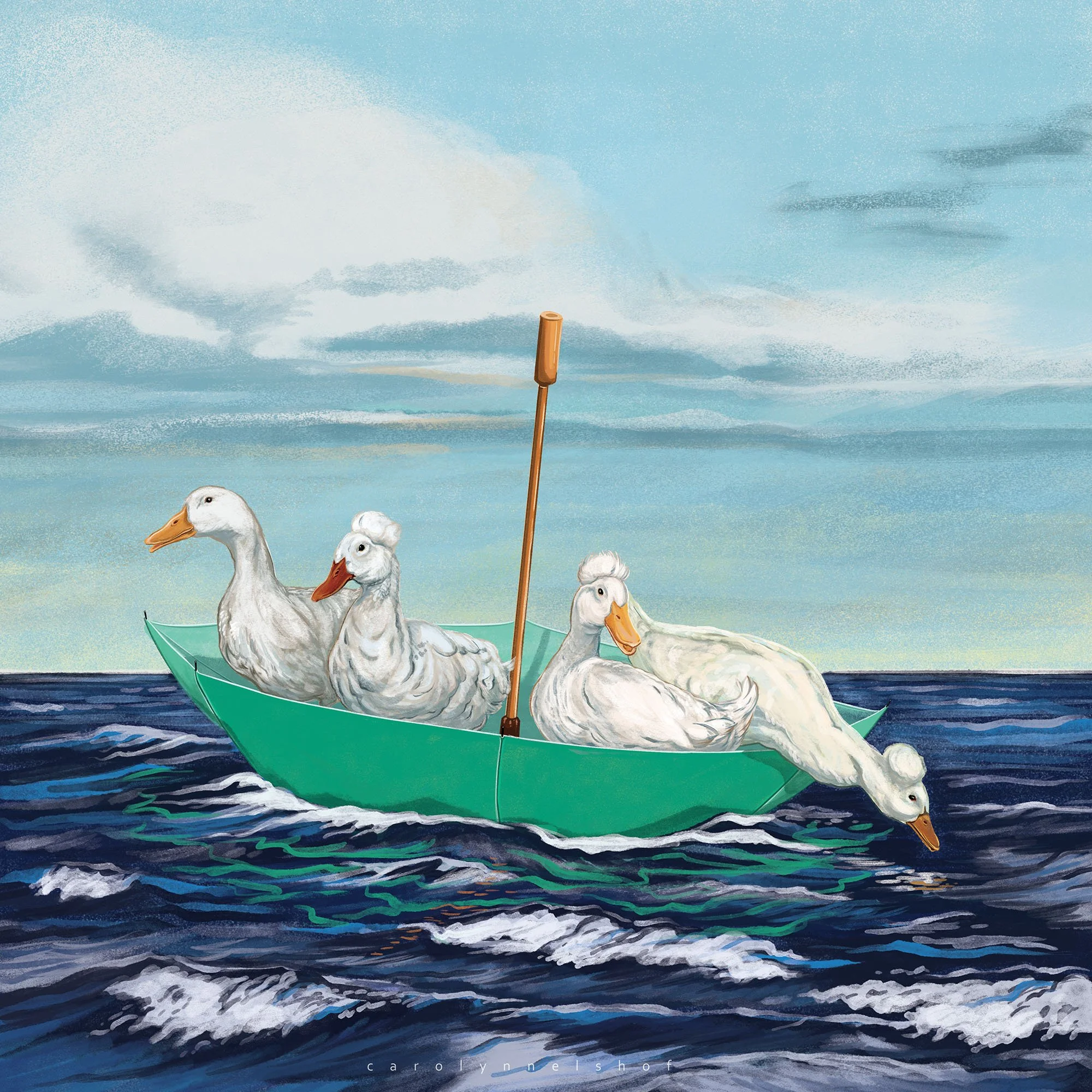 Travellers VI, 2020. Digital Painting, 14x14"