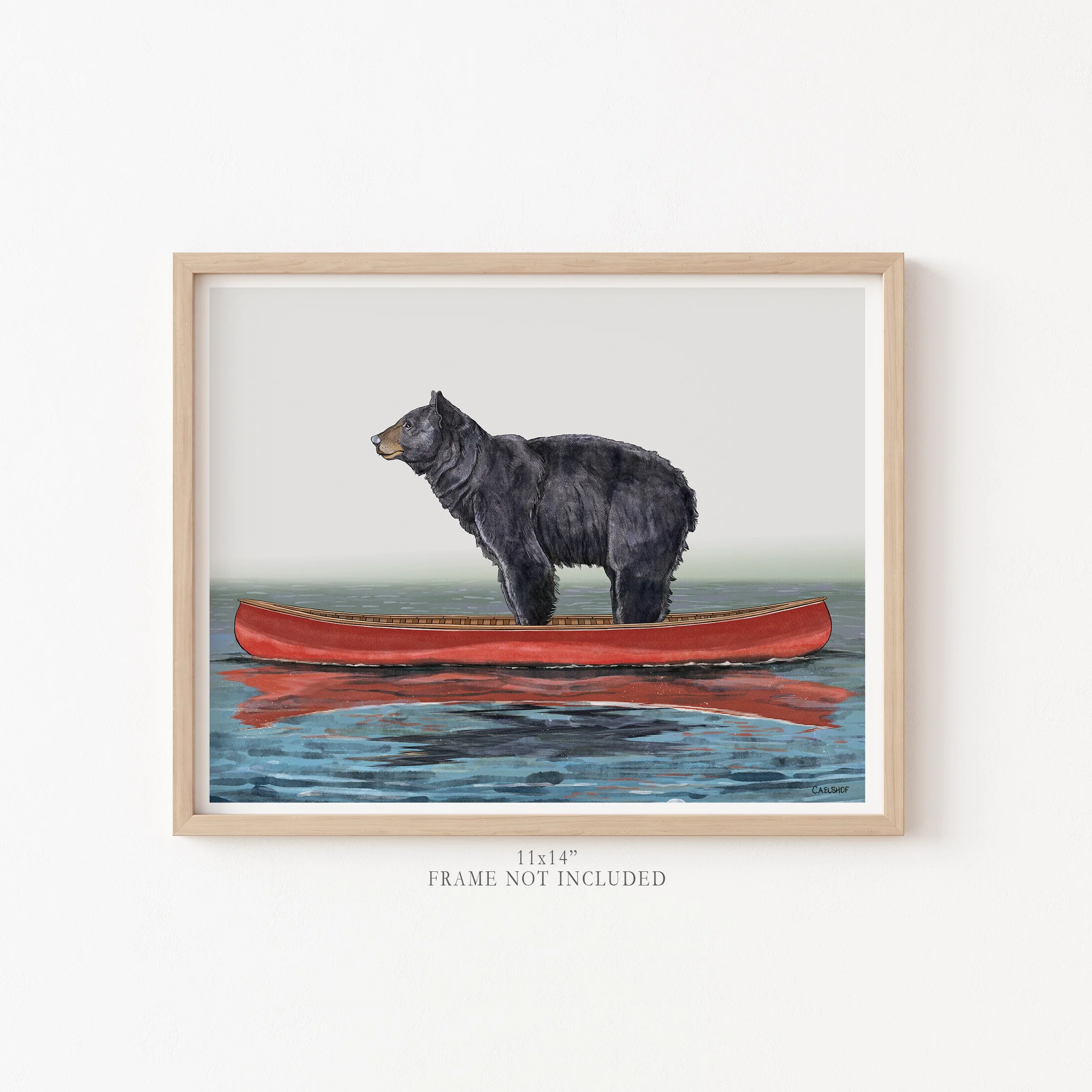 Bear_In_Canoe-11x14-framed.jpg