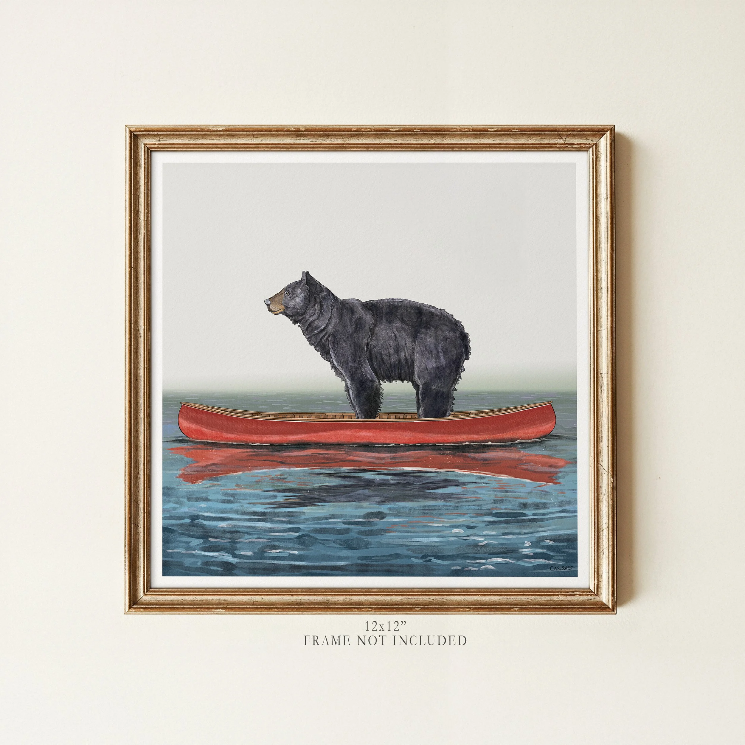 Bear_In_Canoe-12x12-framed.jpg