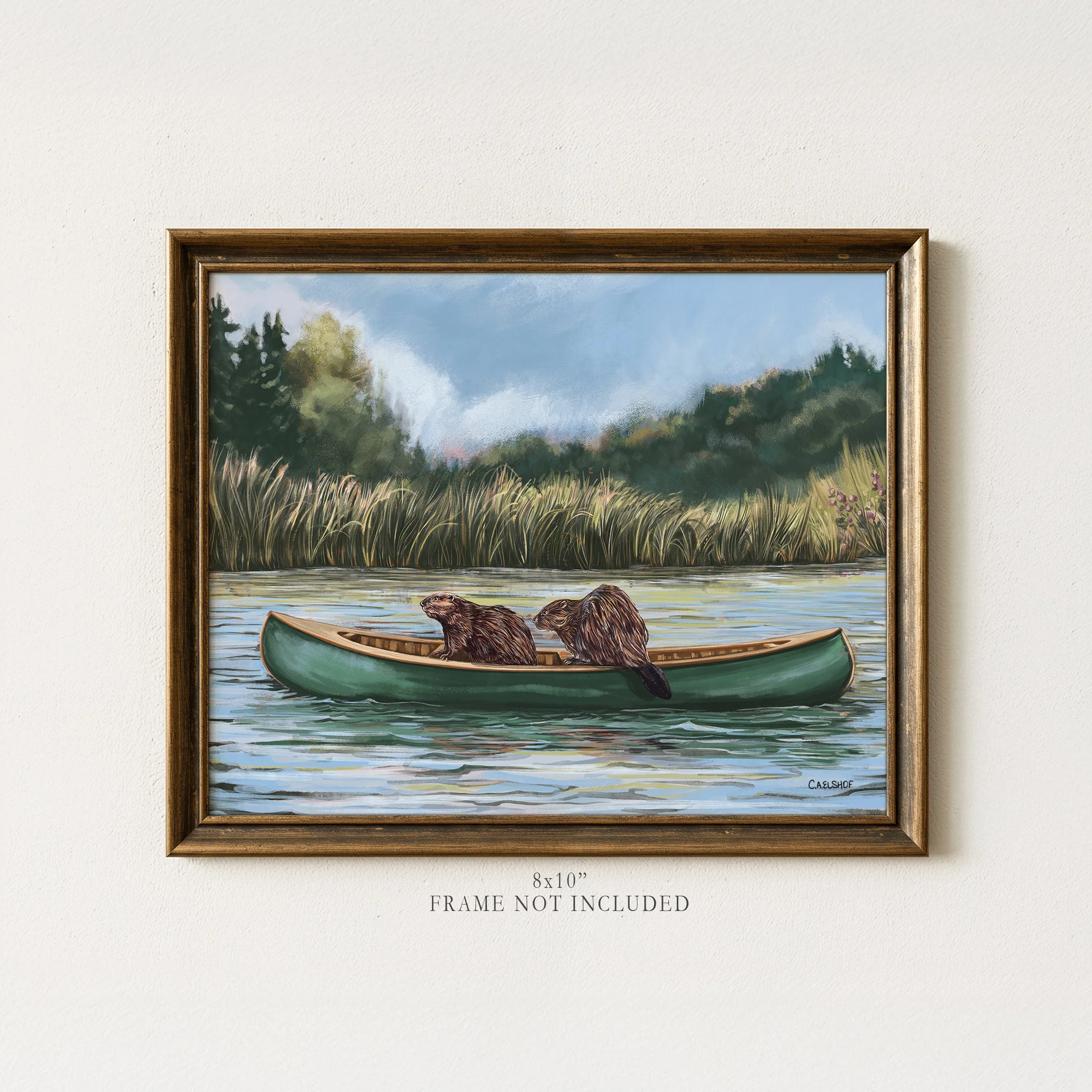 beavers_in_canoe-8X10FRAMED.jpg
