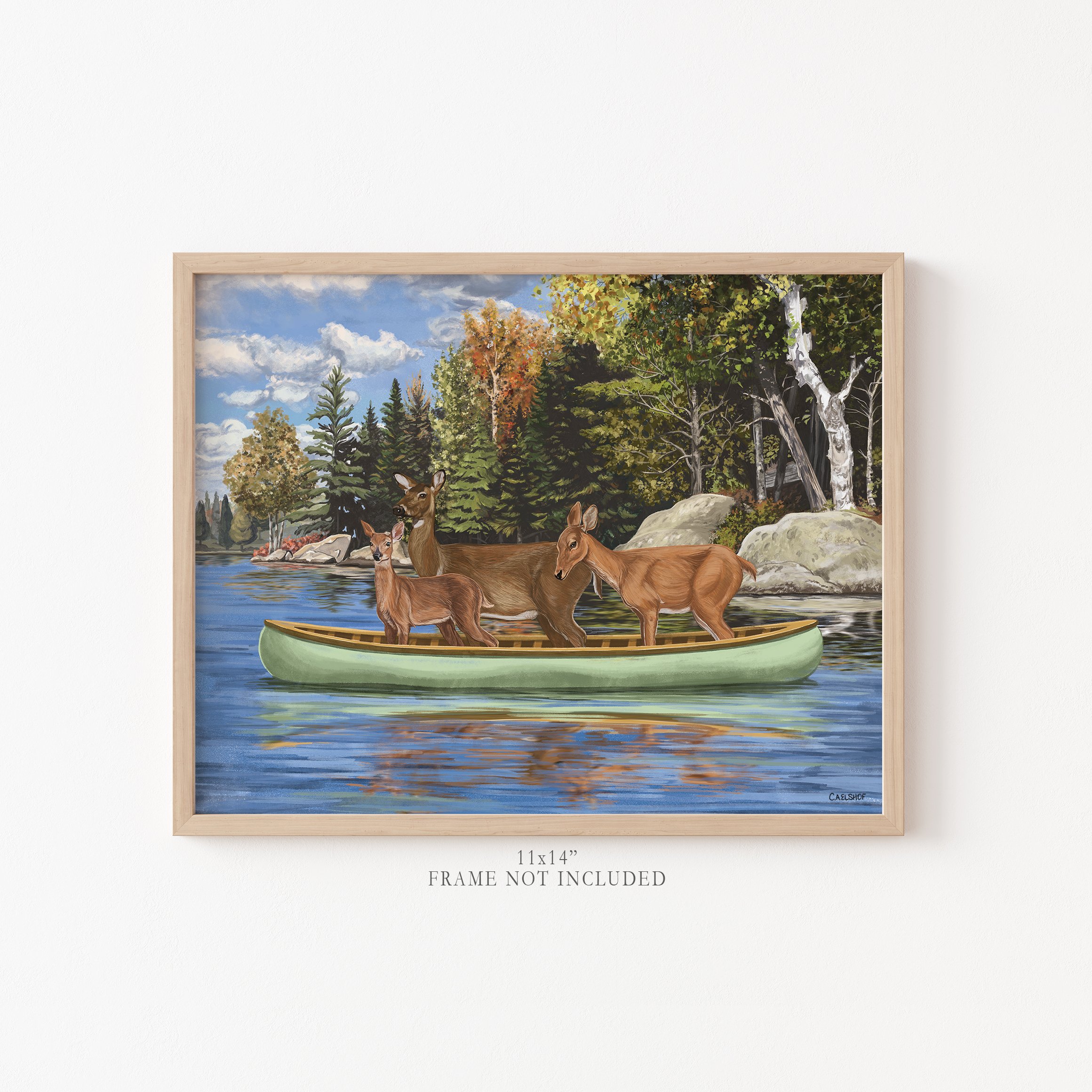 deer-in-canoe-11x14-framed.jpg