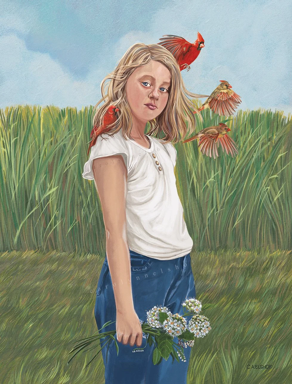 The Cardinals. 16x20", 2025