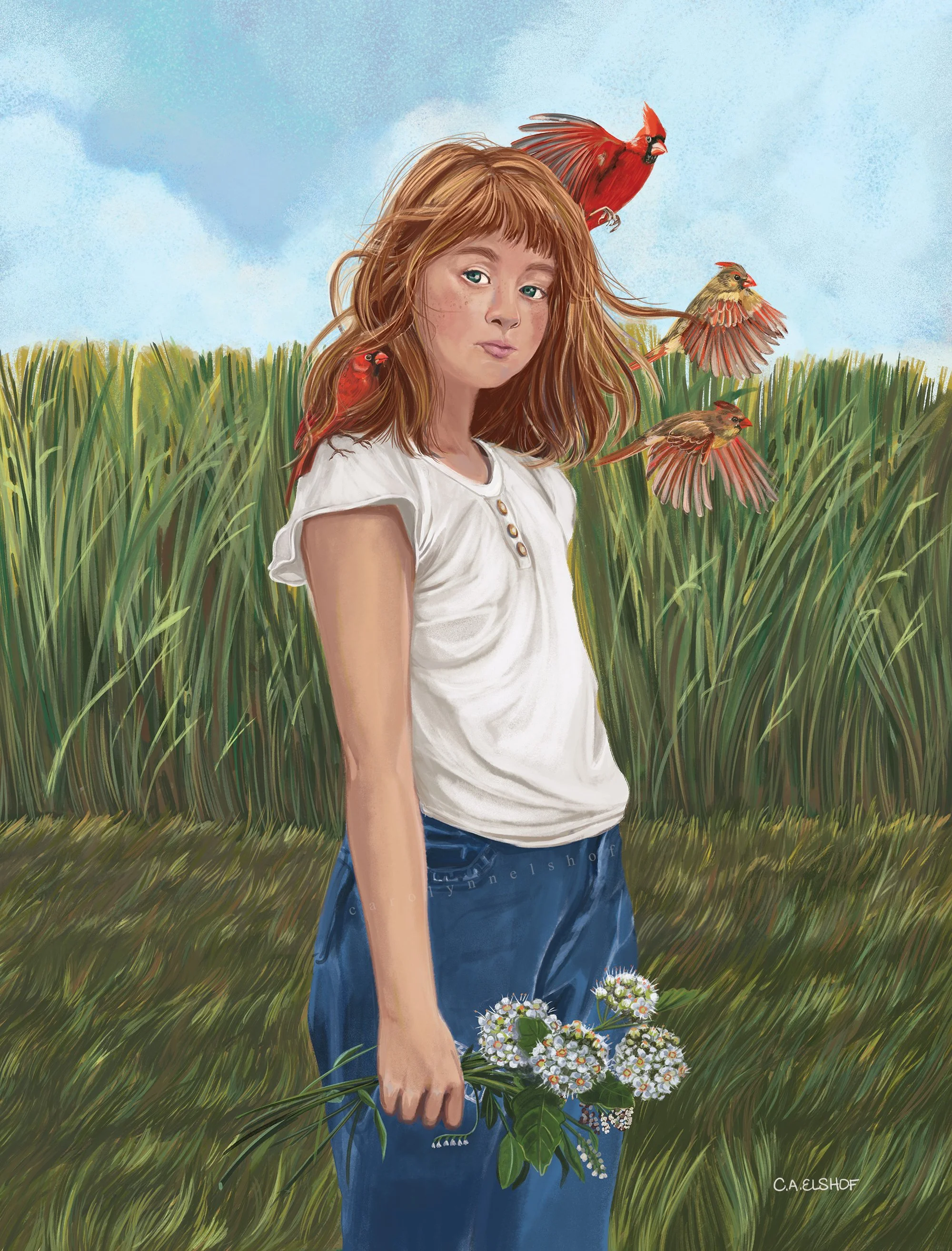 Dogwood For Cardinals, 2026. 16x20"