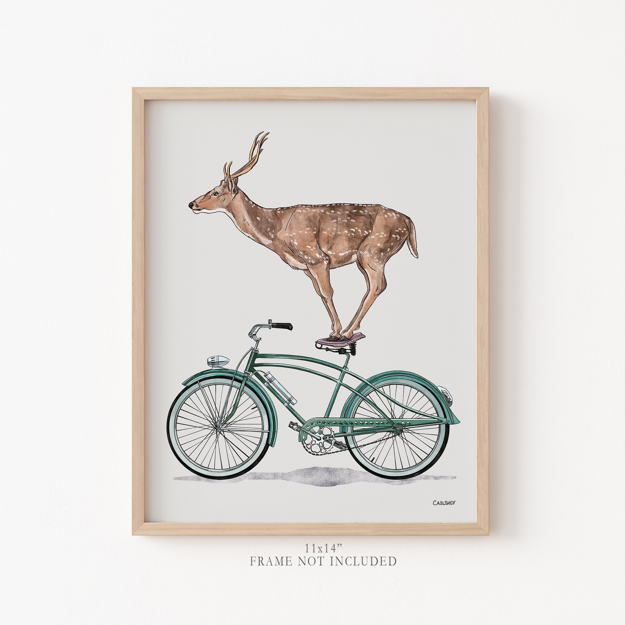 deer_on_bicycle-11x14-framed.jpg