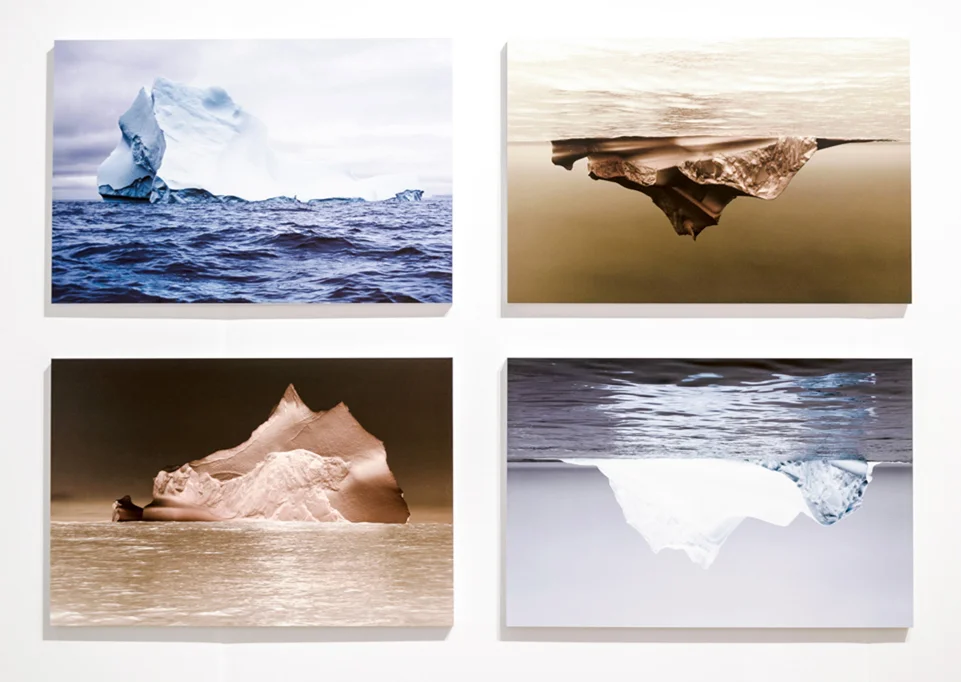 Single Iceberg (two by two) , 2016 4 archival pigment prints 20 x 30 inches; 51 x 76 cm, each 44 x 64 inches; 112 x 162.5 cm, overall Edition of 5