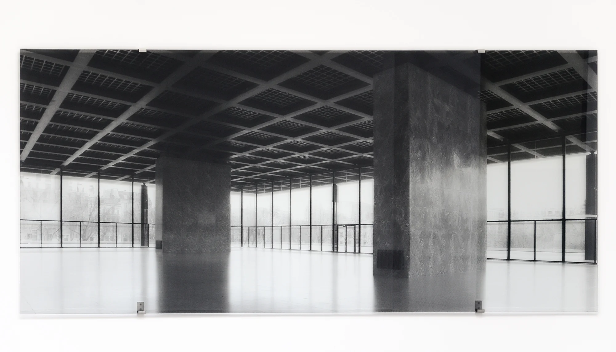 National Gallery, Ventilation Shafts , 2017 single-panel transparent silkscreen print on glass 43-1/4 x 96-1/2 inches 110 x 245 cm Edition of 5