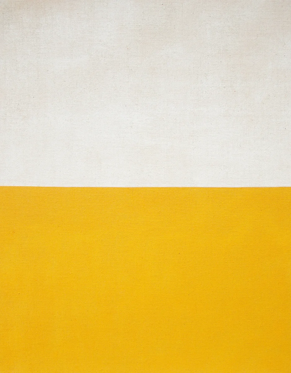 Yellow , 2016 acrylic on jute 78-3/4 x 62-1/4 inches, 200 x 158 cm ABM034
