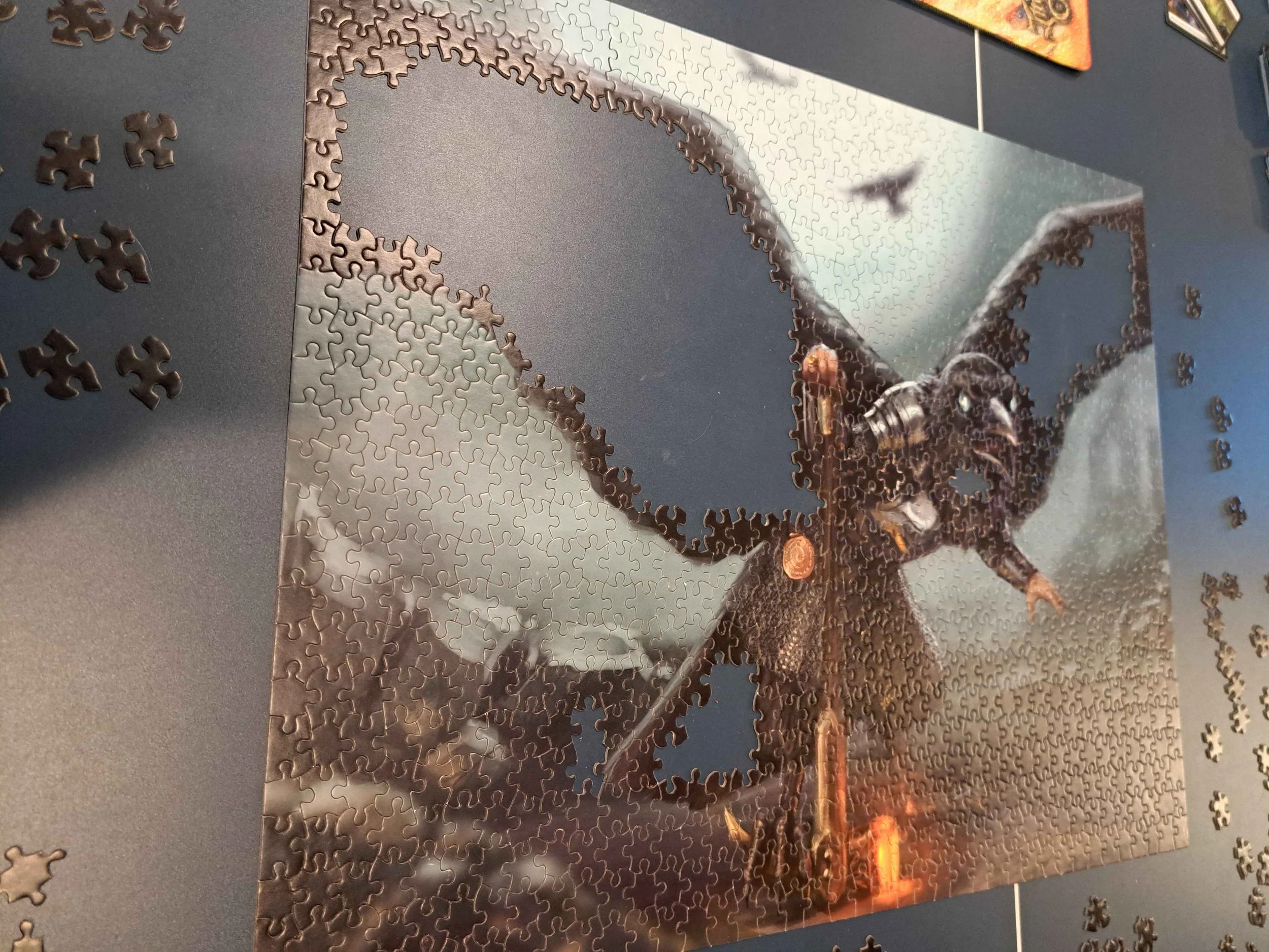 A photo of my work as a paritally complete puzzle.