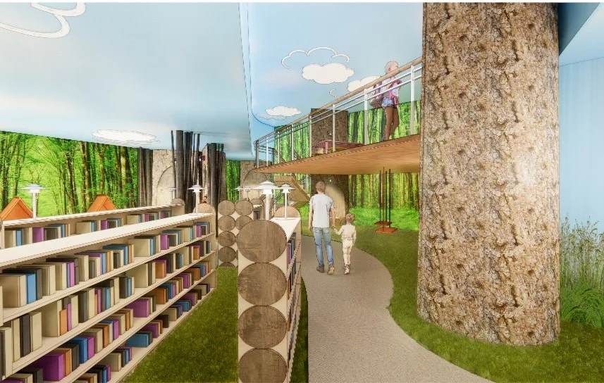Circulation, Book Shelves, Tree House