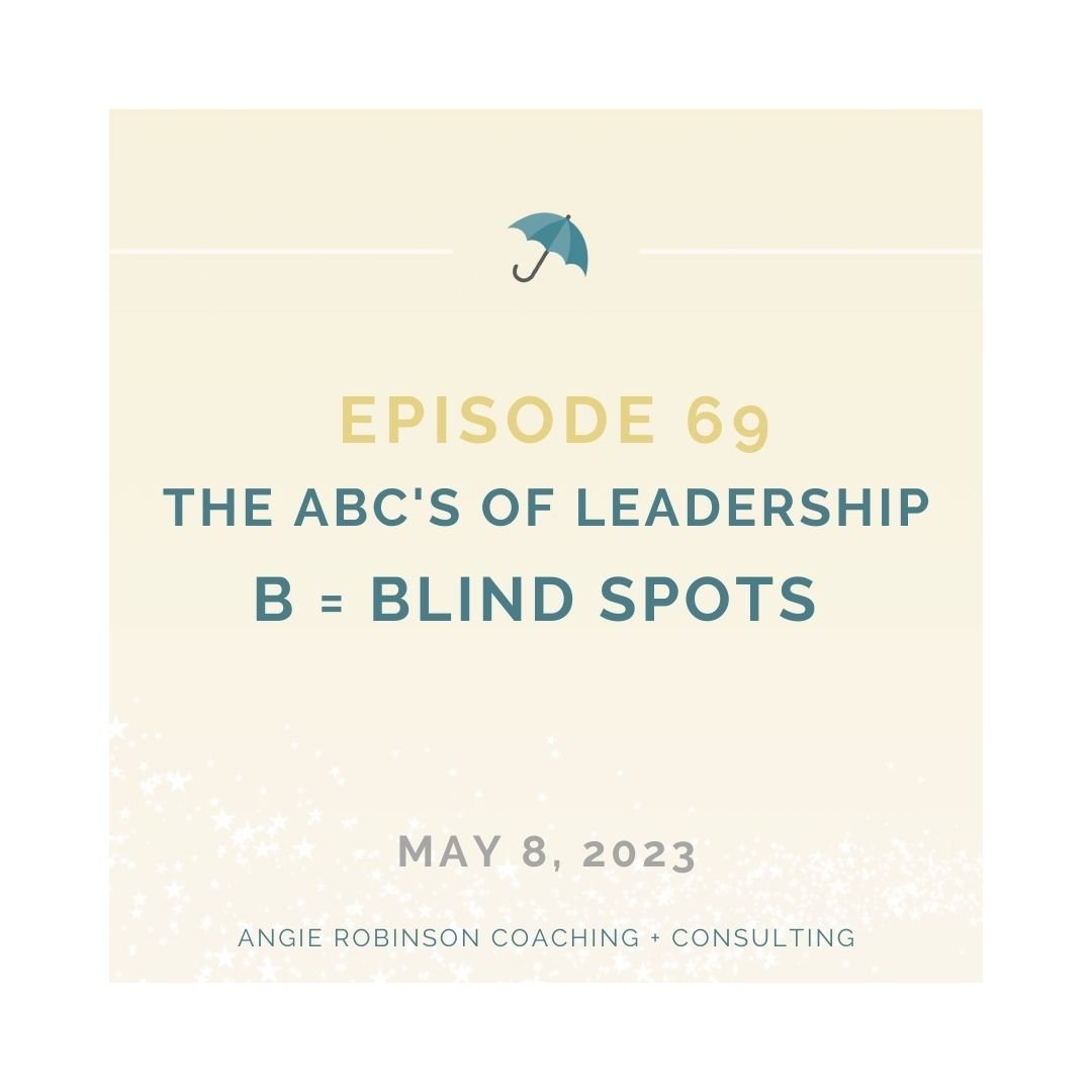 Episode 69:  The ABC's of Leadership | B  = Blind Spots