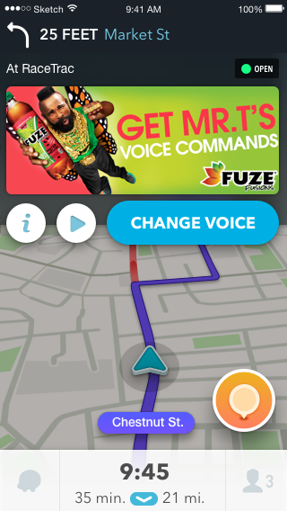 Mr. T's Driving Directions On Waze App