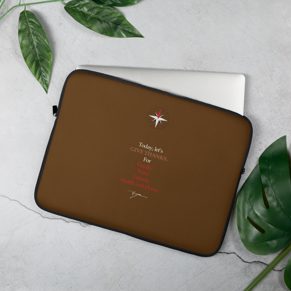 LLG Motto: 4 Holiday Quotes. Laptop Sleeve w. Signature & Logo. 2 Sizes. —  Ladies' Life Guide