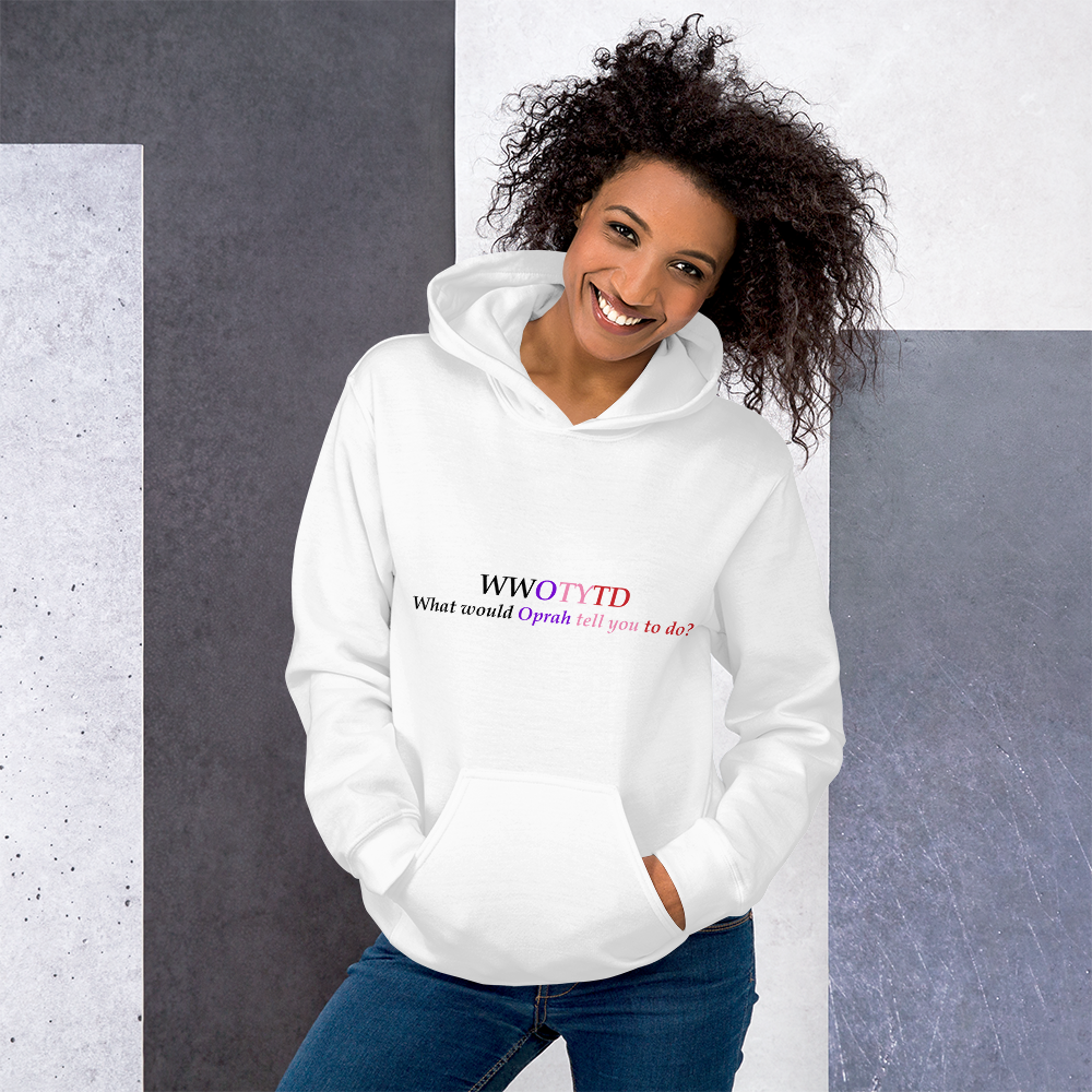 LLG Quote: Oprah. Unisex Heavy Blend Hoodie | Gildan 18500. 4 Colors w.  Logo — Ladies' Life Guide