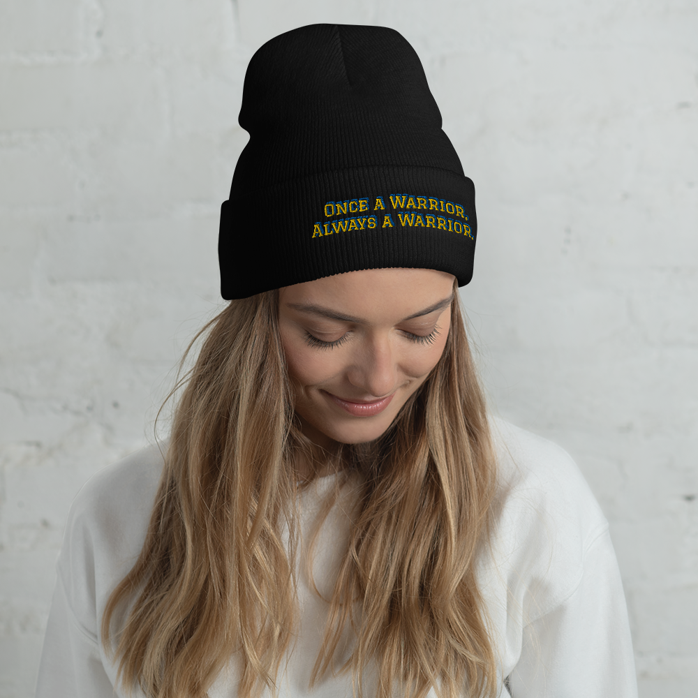 LLG's Alma Mater: Coyle & Cassidy, Warrior Motto. Unisex Embroidered Winter Cuffed  Beanie | Yupoong 1501KC. 7 Colors. — Ladies' Life Guide