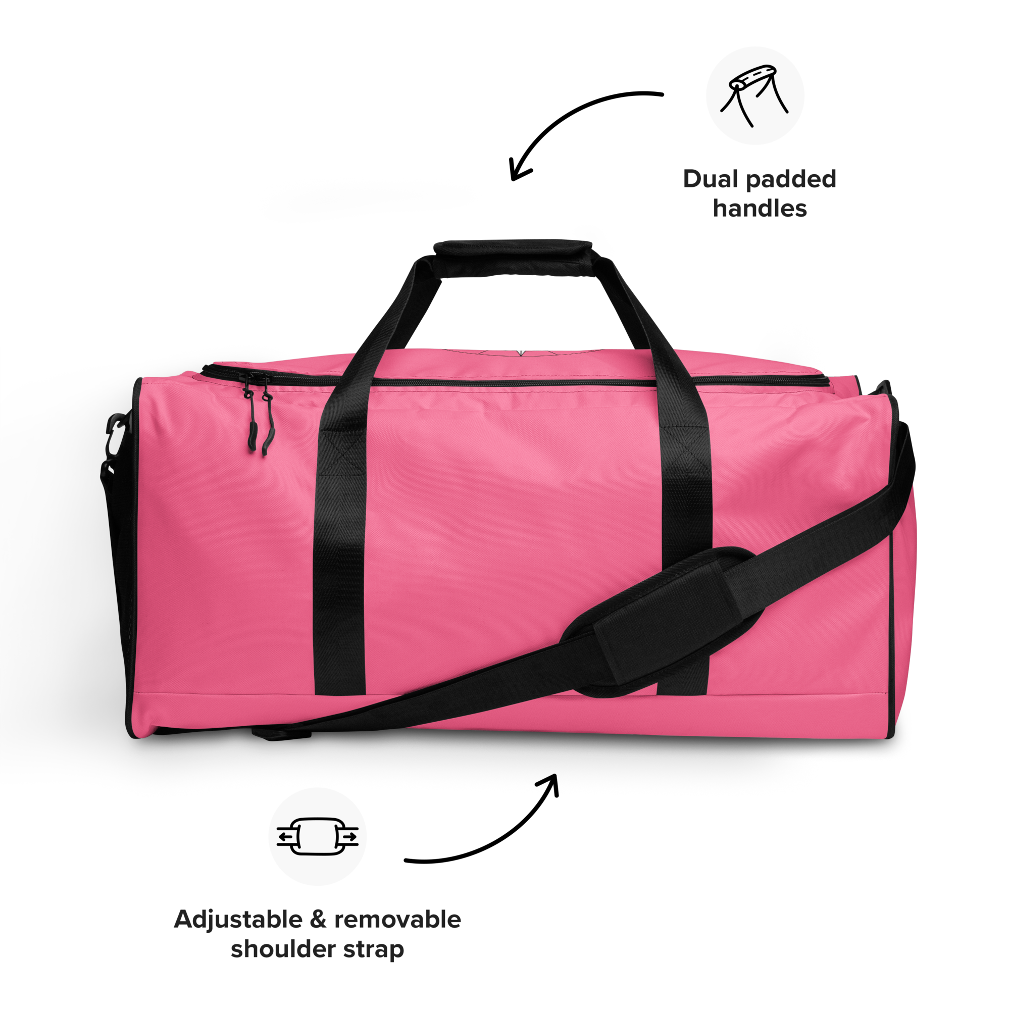 LLG's COMPASS LOGO. 2 Colors. All-Over Print Duffle Bag w