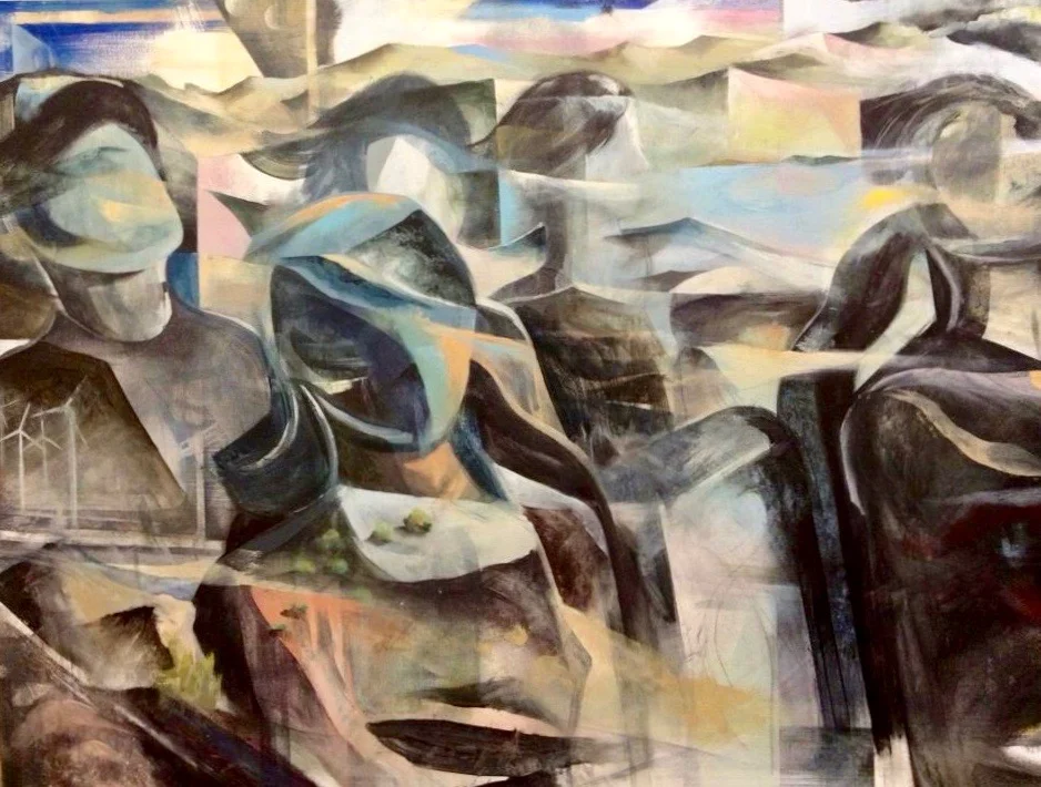 “Desert Riders” / Acrylic glaze + varnish on canvas / sold