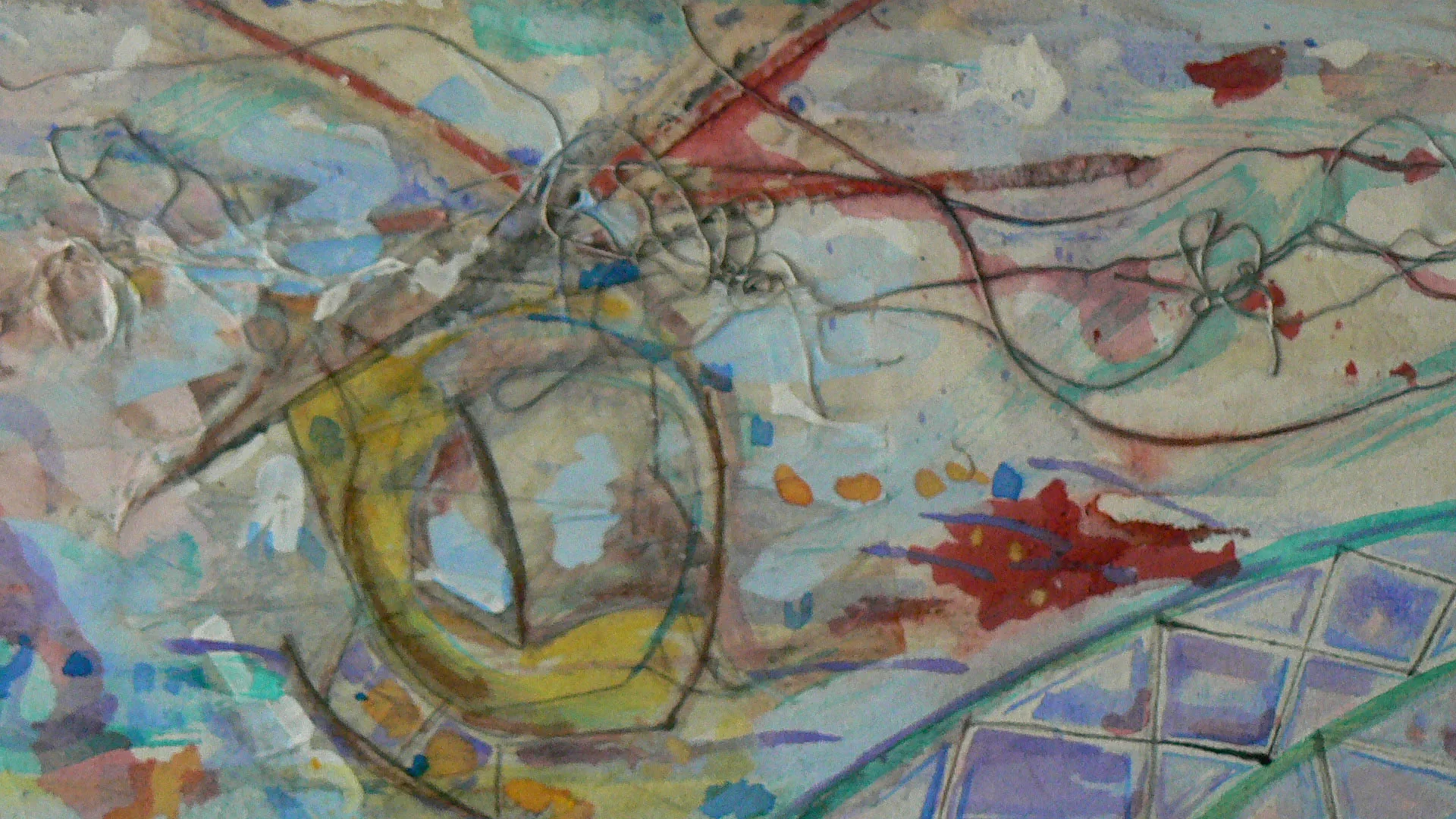 Helicopter A crylic on Canvas Inset of That-a-Way