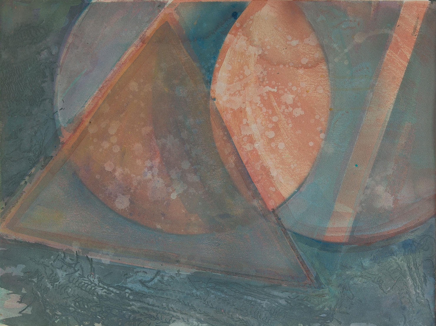 Teal Tide Acrylic on Paper 24” x 31” Framed
