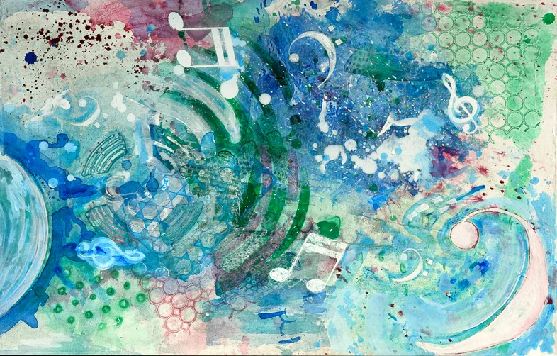 In the Airwaves Acrylic on Canvas on Board 22” x 34”